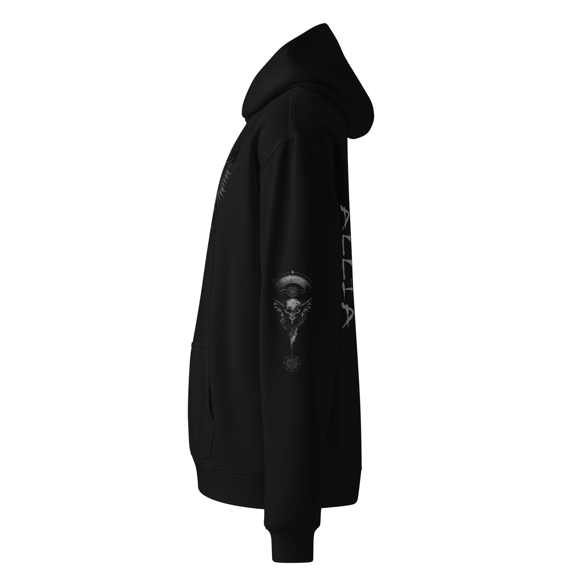 ALLIA Black Unisex Oversized HoodieOversized HoodieProduct mockup3515403_19193