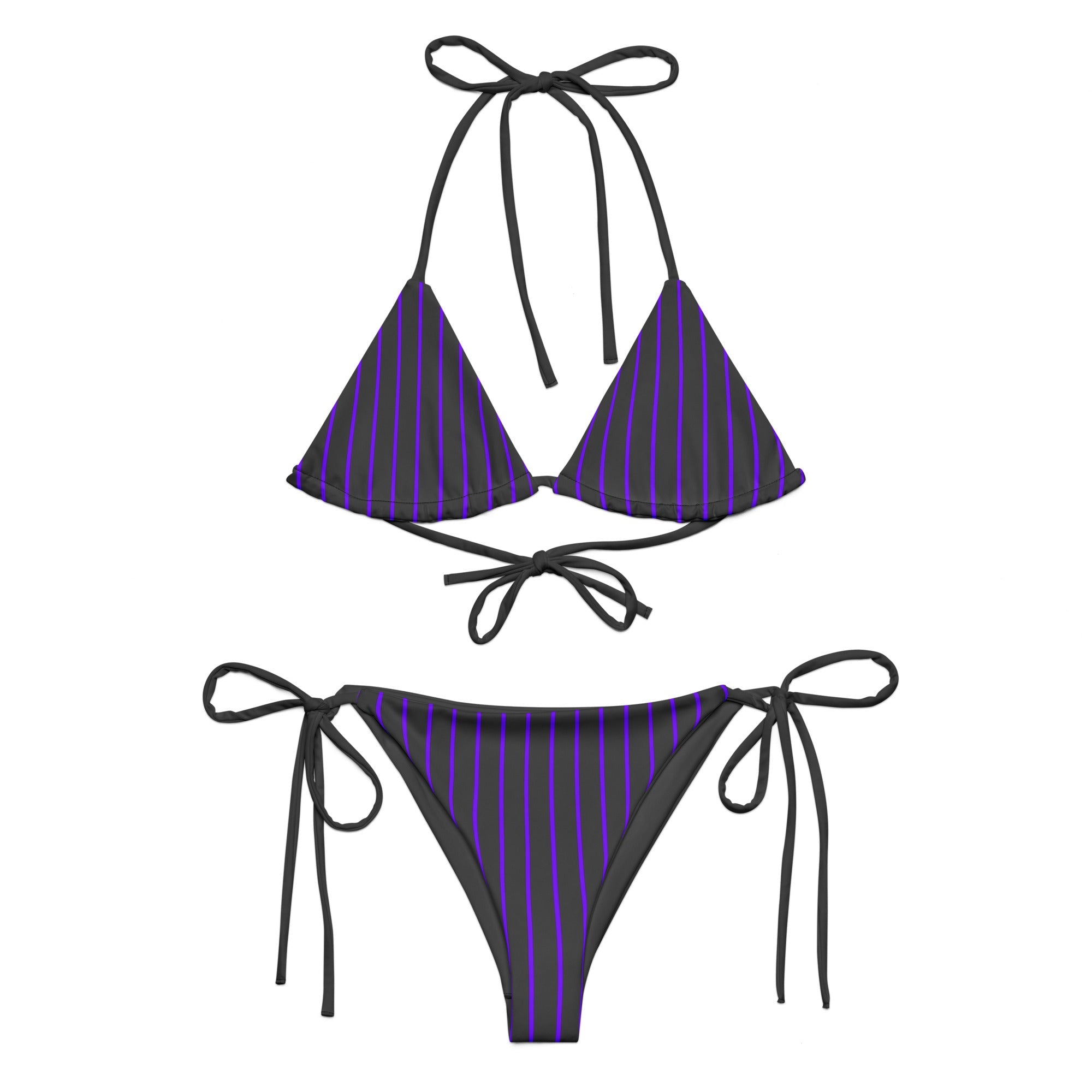 Amethyst Noire Pinstripe Eco String BikiniEco String BikiniProduct mockup5726338_16553