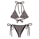Black and White Plaid Eco String BikiniEco - String Bikini SetProduct mockup3290692_16553