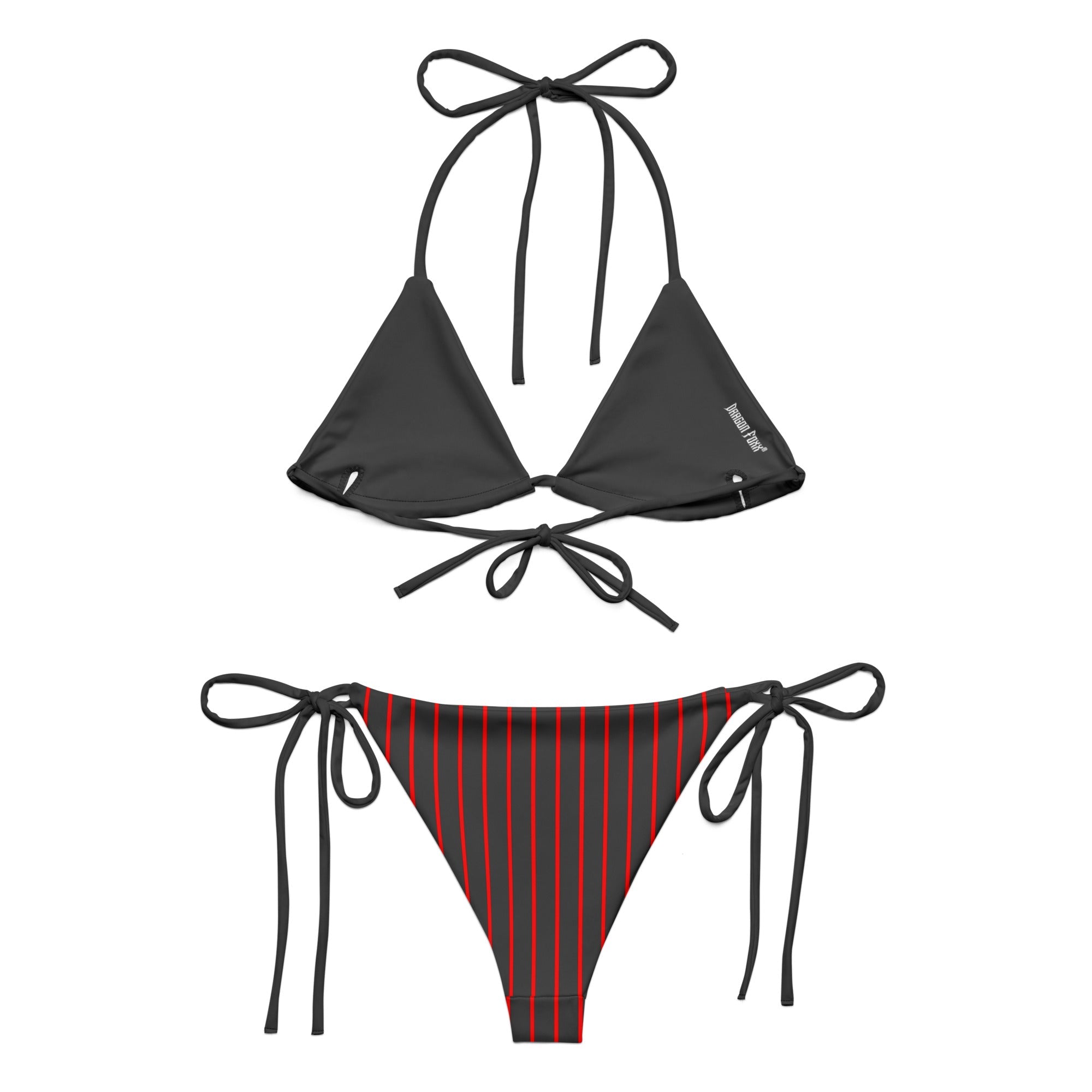 Crimson Noire Pinstripe Eco String BikiniEco String BikiniProduct mockup6305380_16553