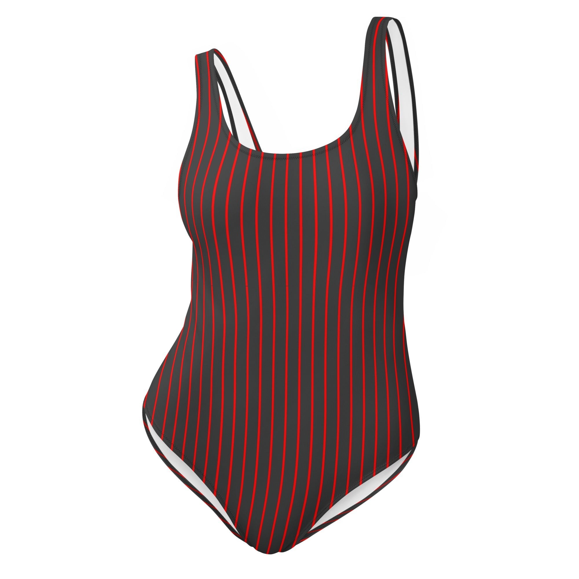 Crimson Noire Pinstripe One - Piece SwimsuitOne - Piece SwimsuitProduct mockup8446966_9014