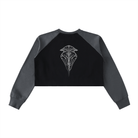 DF Aegis of Veylara Black with Dark Gray Raw - Hem Color - Block Crop SweatshirtRaw - Hem Crop SweatshirtDF Aegis of Veylara Black with Dark Gray Raw - Hem Color - Block Crop Sweatshirt250901PODBE0770001