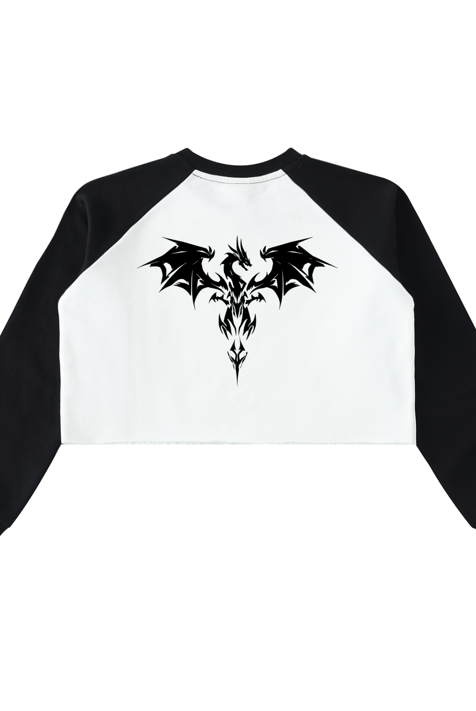 DF Dravaryn Crest Beige and Black Raw - Hem Color - Block Crop SweatshirtRaw - Hem Crop SweatshirtDF Dravaryn Crest Beige and Black Raw - Hem Color - Block Crop Sweatshirt250901PODBE0644001