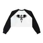 DF Dravaryn Crest Beige and Black Raw - Hem Color - Block Crop SweatshirtRaw - Hem Crop SweatshirtDF Dravaryn Crest Beige and Black Raw - Hem Color - Block Crop Sweatshirt250901PODBE0644001