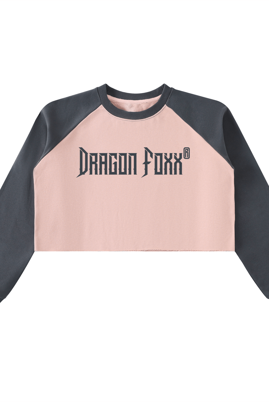 DF Vaelthar Pink with Dark Gray Raw - Hem Color - Block Crop SweatshirtRaw - Hem Crop SweatshirtDF Vaelthar Pink with Dark Gray Raw - Hem Color - Block Crop Sweatshirt250901PODBE0024001