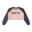 DF Vaelthar Pink with Dark Gray Raw - Hem Color - Block Crop SweatshirtRaw - Hem Crop SweatshirtDF Vaelthar Pink with Dark Gray Raw - Hem Color - Block Crop Sweatshirt250901PODBE0024001