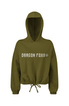 DF White Olive Oversize Crop HoodieWomen's Crop HoodiesDF White Olive Oversize Crop HoodieAPQ - 5110353S69A1