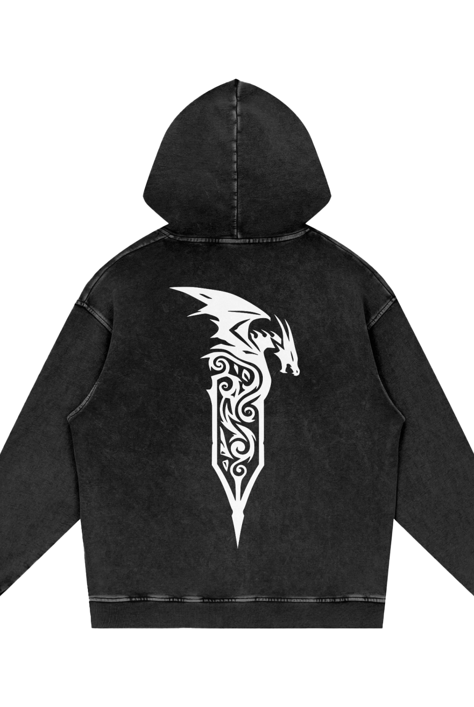 Drakvynth Crest His or Hers Black Acid Wash Oversize HoodieHis or Hers Acid Wash Oversize HoodieDrakvynth Crest His or Hers Black Acid Wash Oversize Hoodie250824PODRB0605001