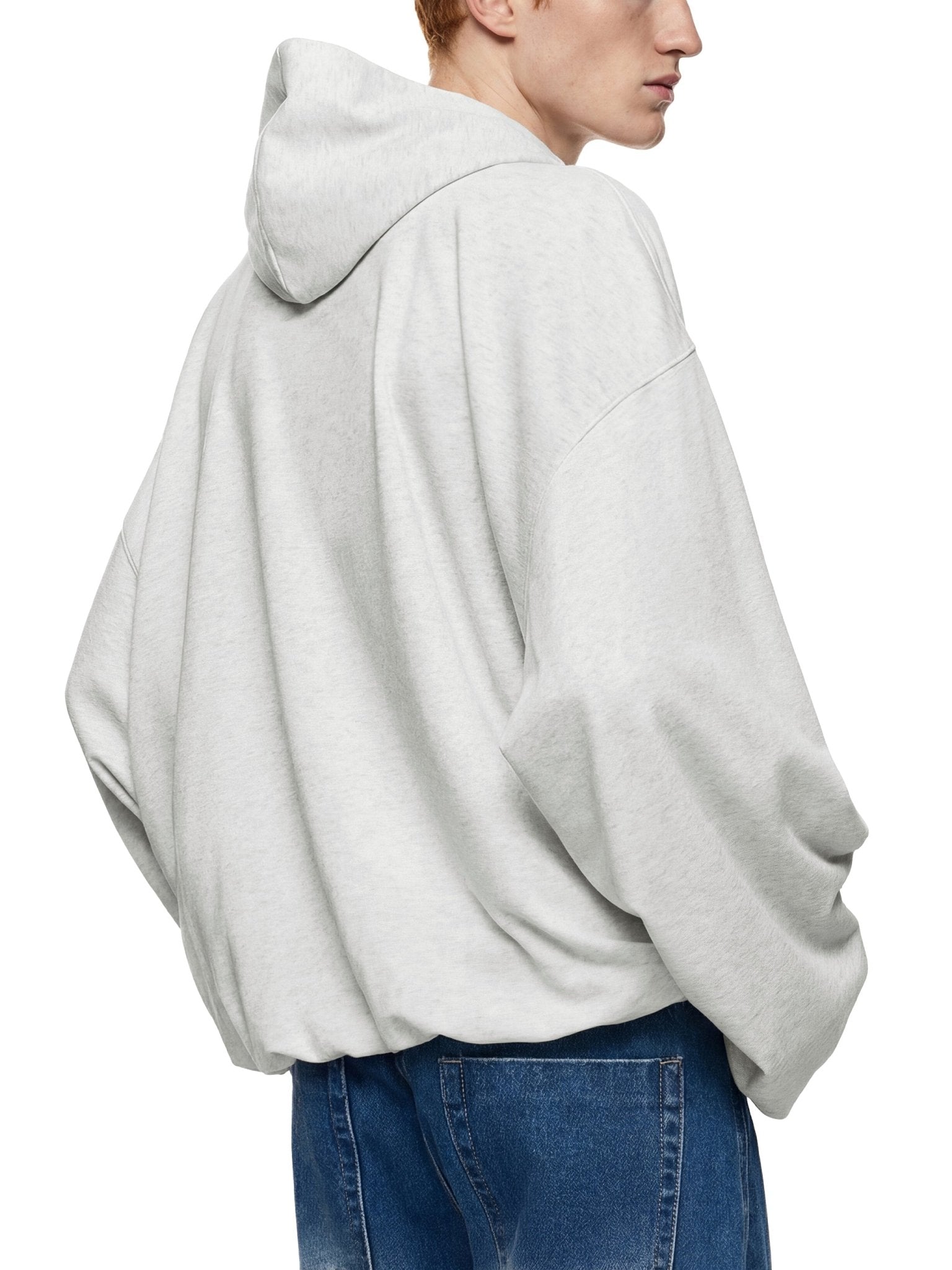 Flower Gray Boxy Gather - Hem HoodieBoxy Gather - Hem HoodieFlower Gray Boxy Gather - Hem Hoodie260111PODRB2488001