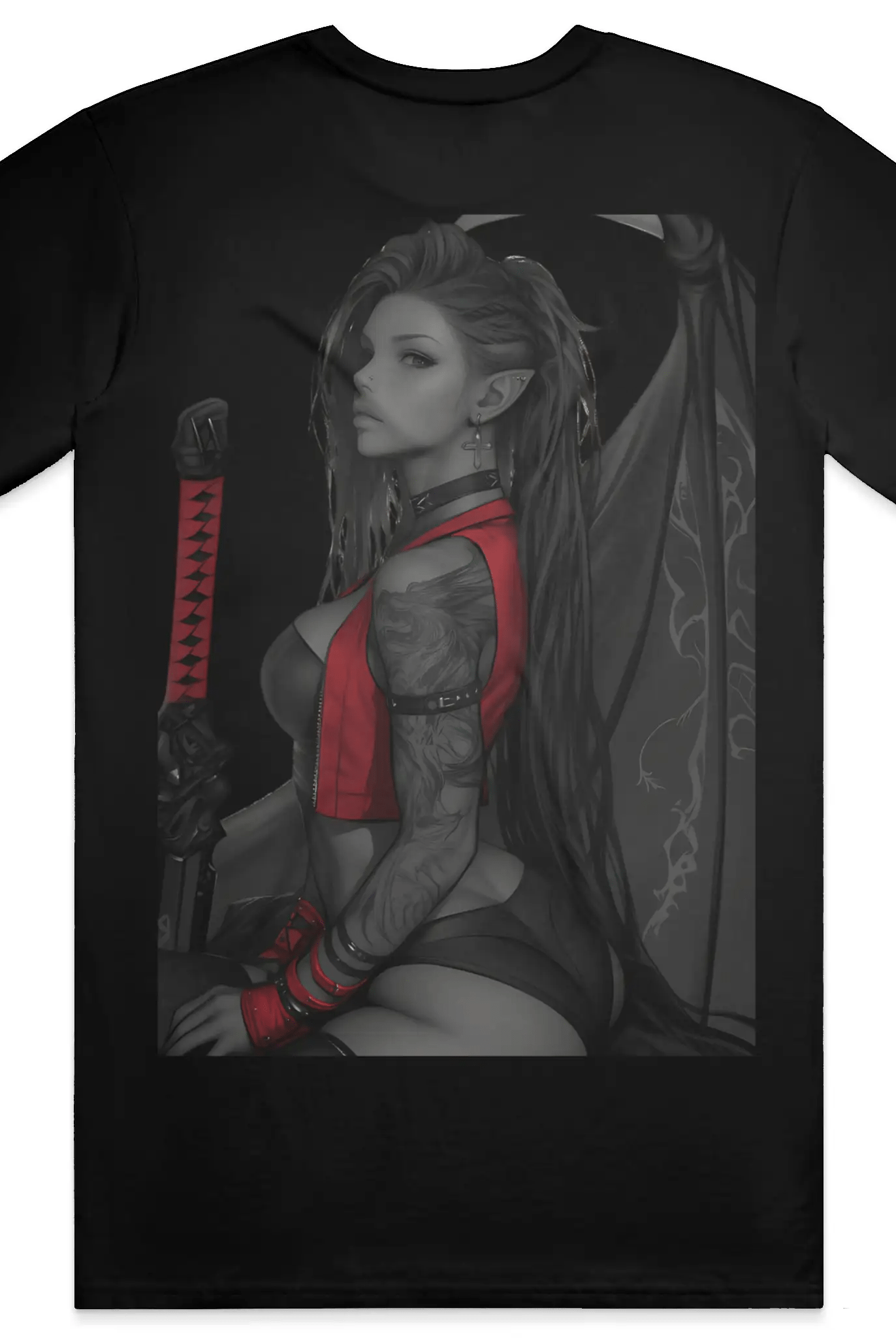 Kaelyra Black Staple TeeStaple TeeKaelyra Black Staple TeeAPQ - 5475176S6A1