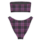 Lilac Havoc Plaid Eco Bandeau BikiniEco Bandeau Bikini SetsProduct mockup3606603_22671