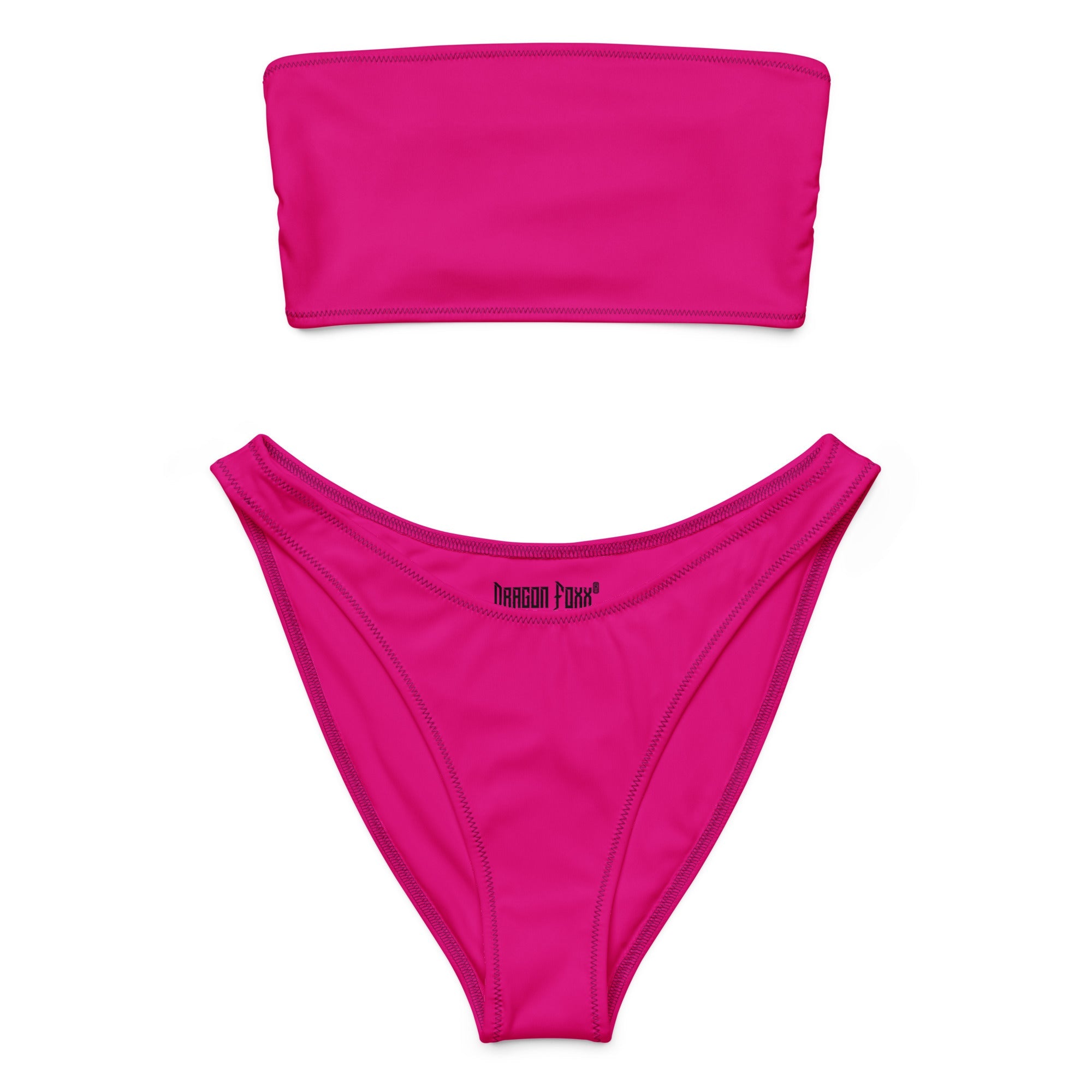 Medium Violet Red Eco Bandeau BikiniEco Bandeau Bikini SetsProduct mockup3871062_22671