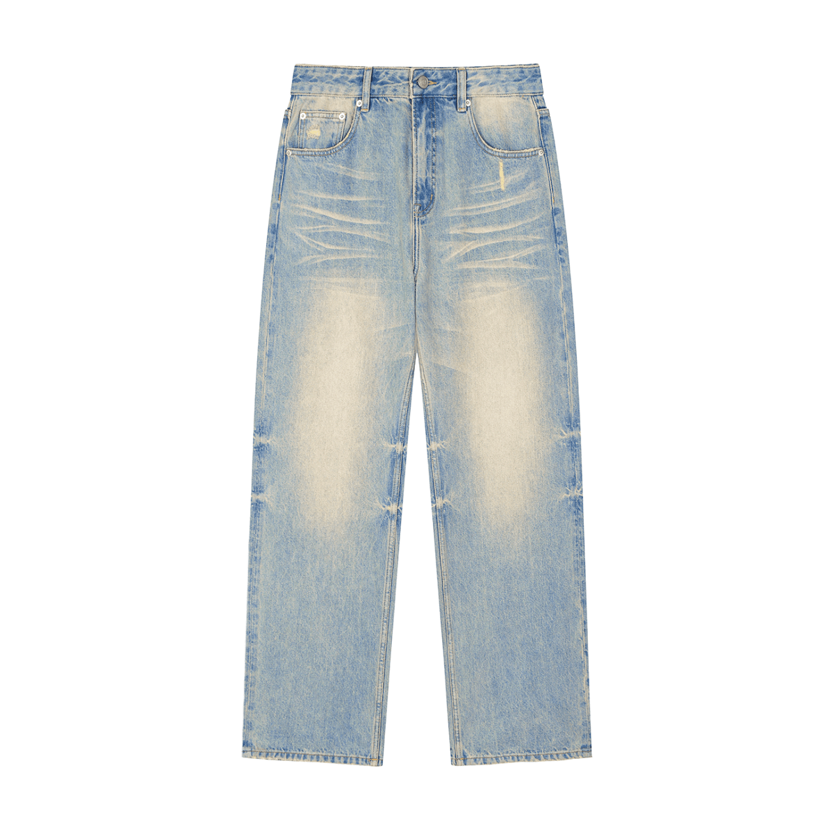 Men's Sun Fade Raw Hem Denim Jeans – Dragon Foxx®