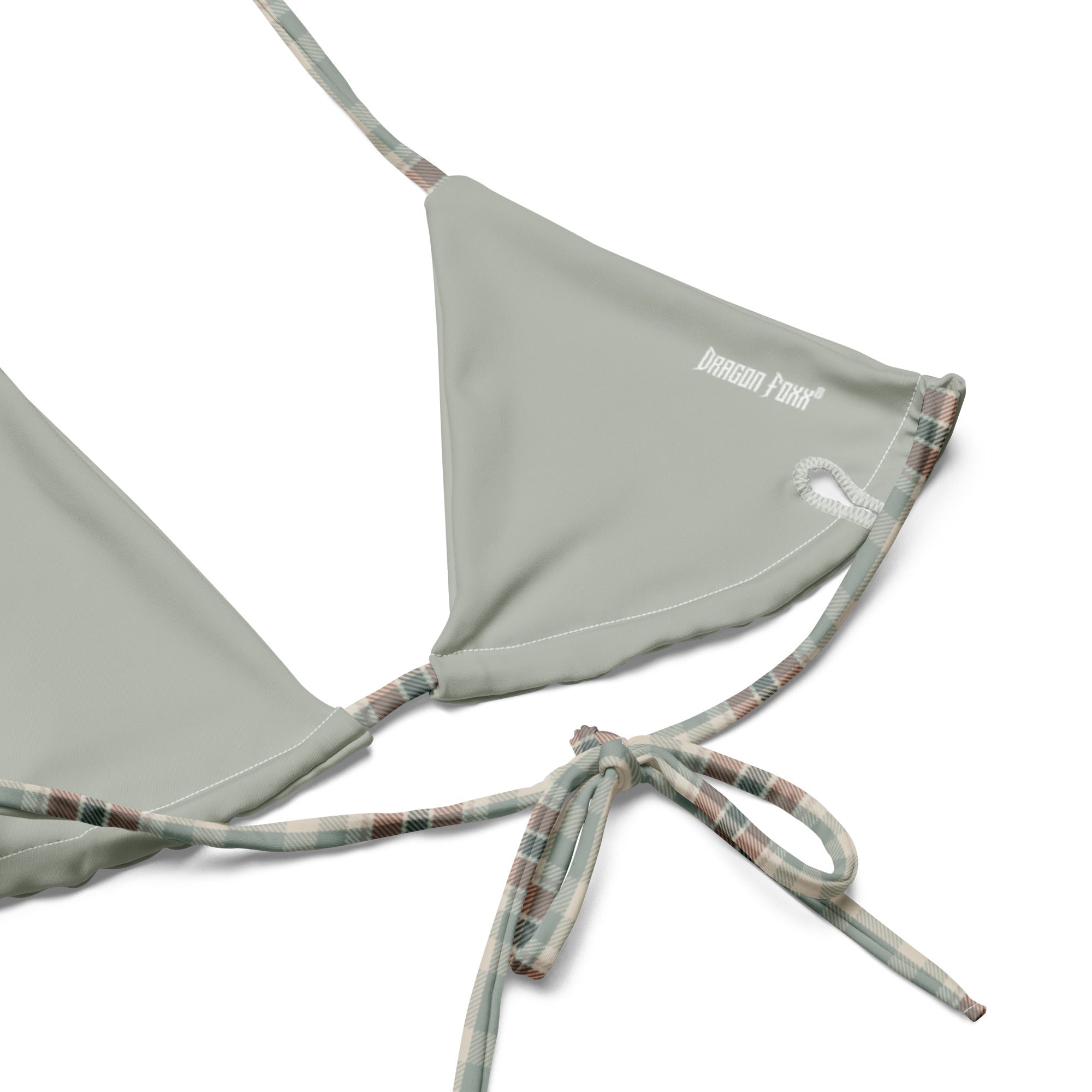 Sageblush Plaid Eco String BikiniEco String BikiniProduct mockup3358275_16553