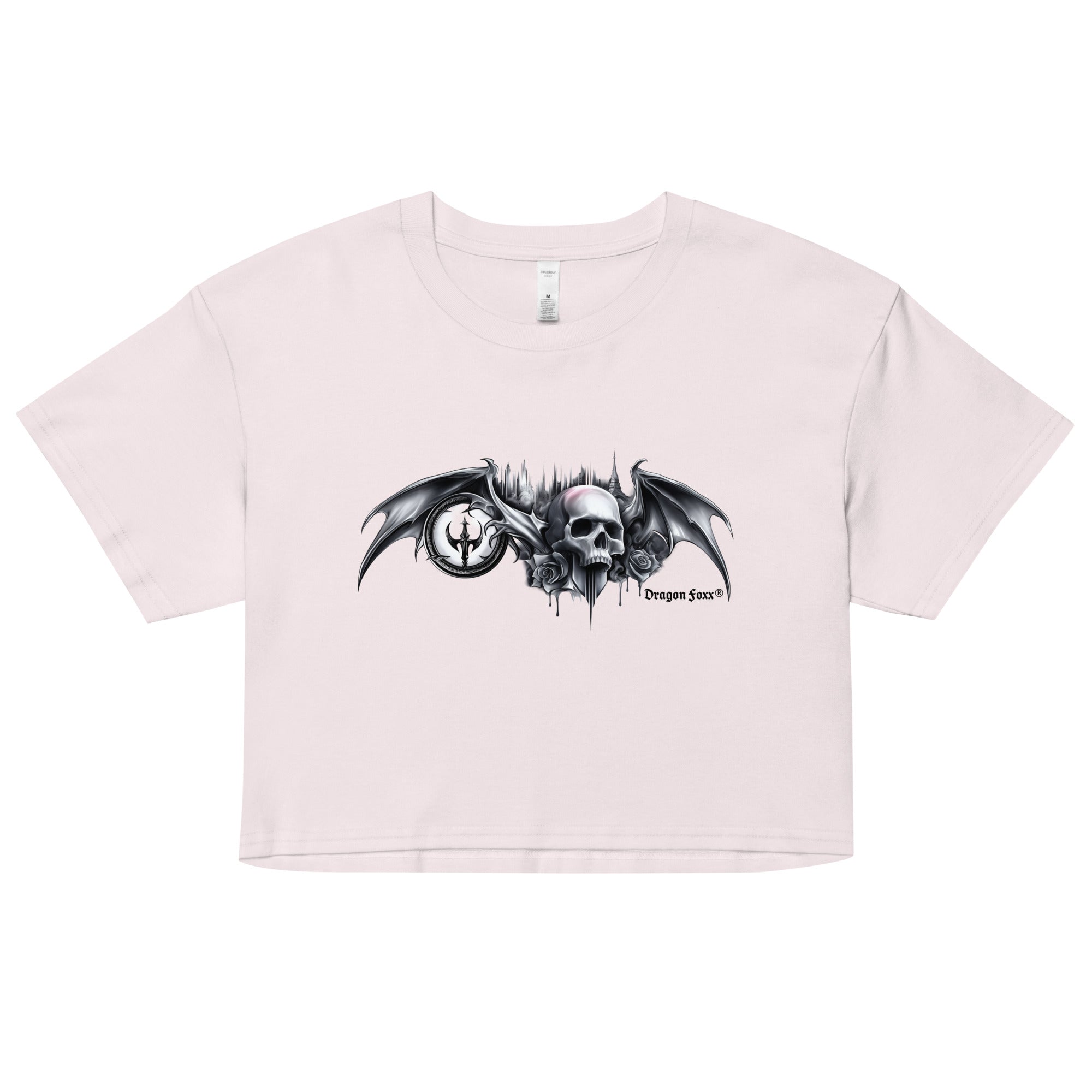 Skullspire Women’s White or Orchid Crop TopCrop Top TeeProduct mockup2214774_16104