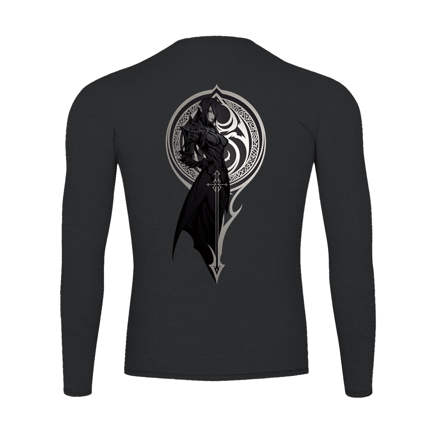 Sylarra Men's Black Performance Long Sleeve T-ShirtMen's Performance Long Sleeve T-ShirtSylarra Men's Black Performance Long Sleeve T-Shirt251027PODRZ0555001
