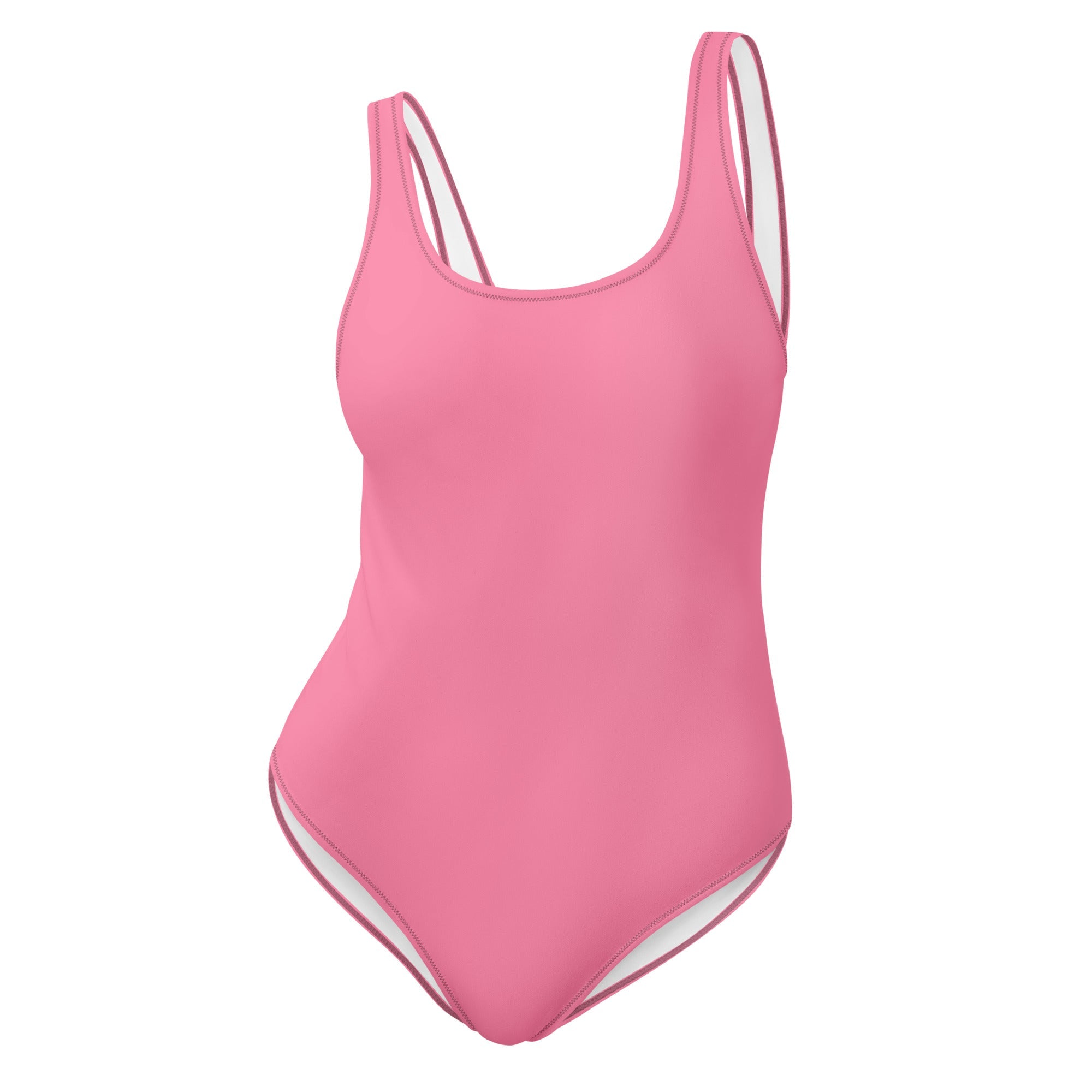 Tickle Me Pink One - Piece Swimsuit Black DFOne - Piece SwimsuitProduct mockup1895346_9014