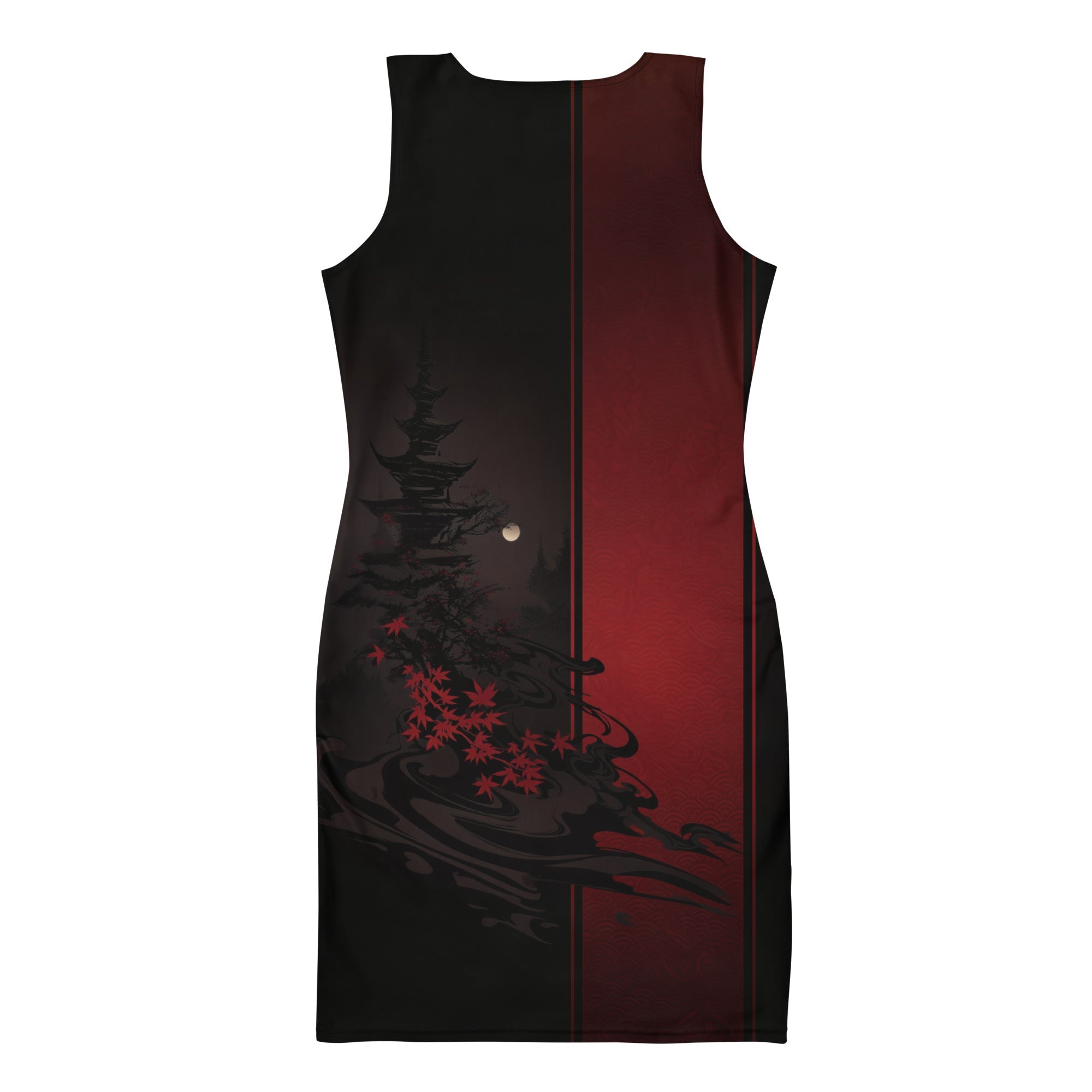 Tsukikage Pagoda Moon - Shadow Bodycon DressBodycon DressProduct mockup1040960_7788
