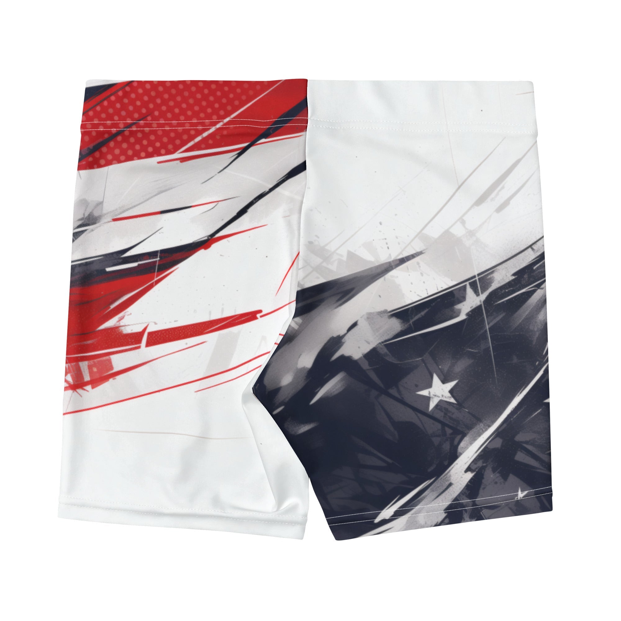 USA 250 Flag Women's Red White and Blue Gym ShortsWomen's Gym ShortsProduct mockup2944024_9296