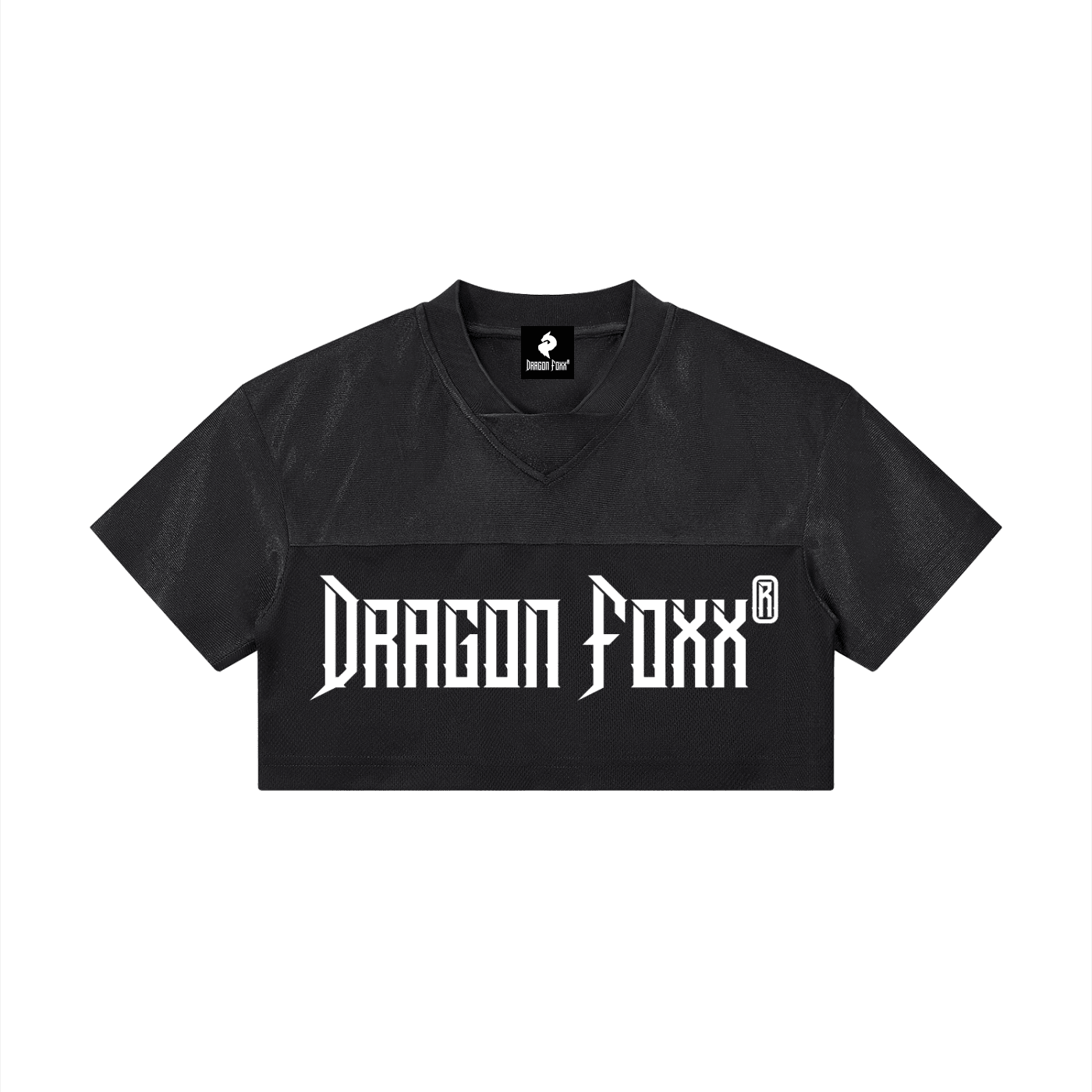 Women’s Black Cropped Paneled V - Neck JerseyCropped Paneled V - Neck JerseyWomen’s Black Cropped Paneled V - Neck Jersey260601PODAA4630001
