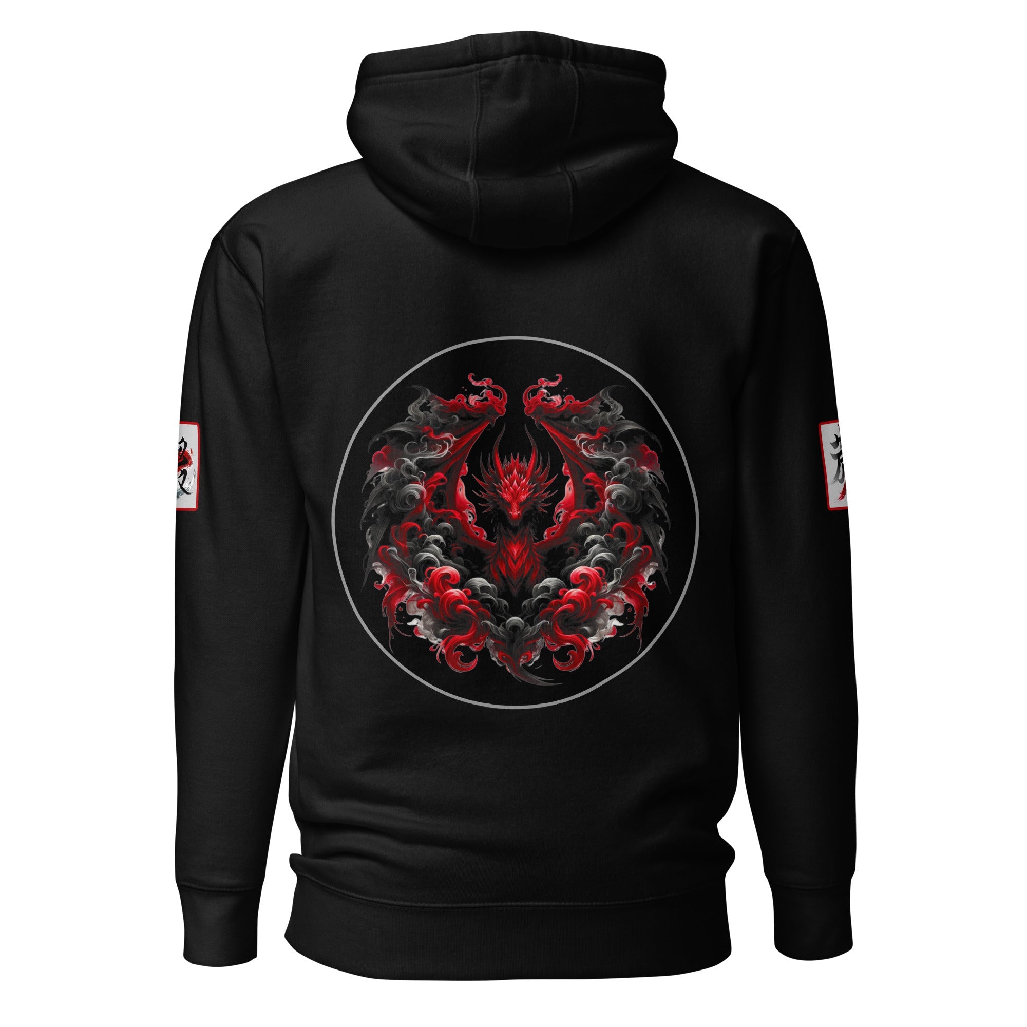 Crimson Drake - Dragon Foxx™ Men's Black HoodieMen's Hoodie1098017_10779