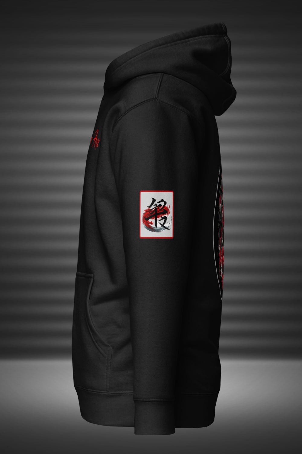 Crimson Drake - Dragon Foxx™ Men's Black HoodieMen's Hoodie1098017_10779