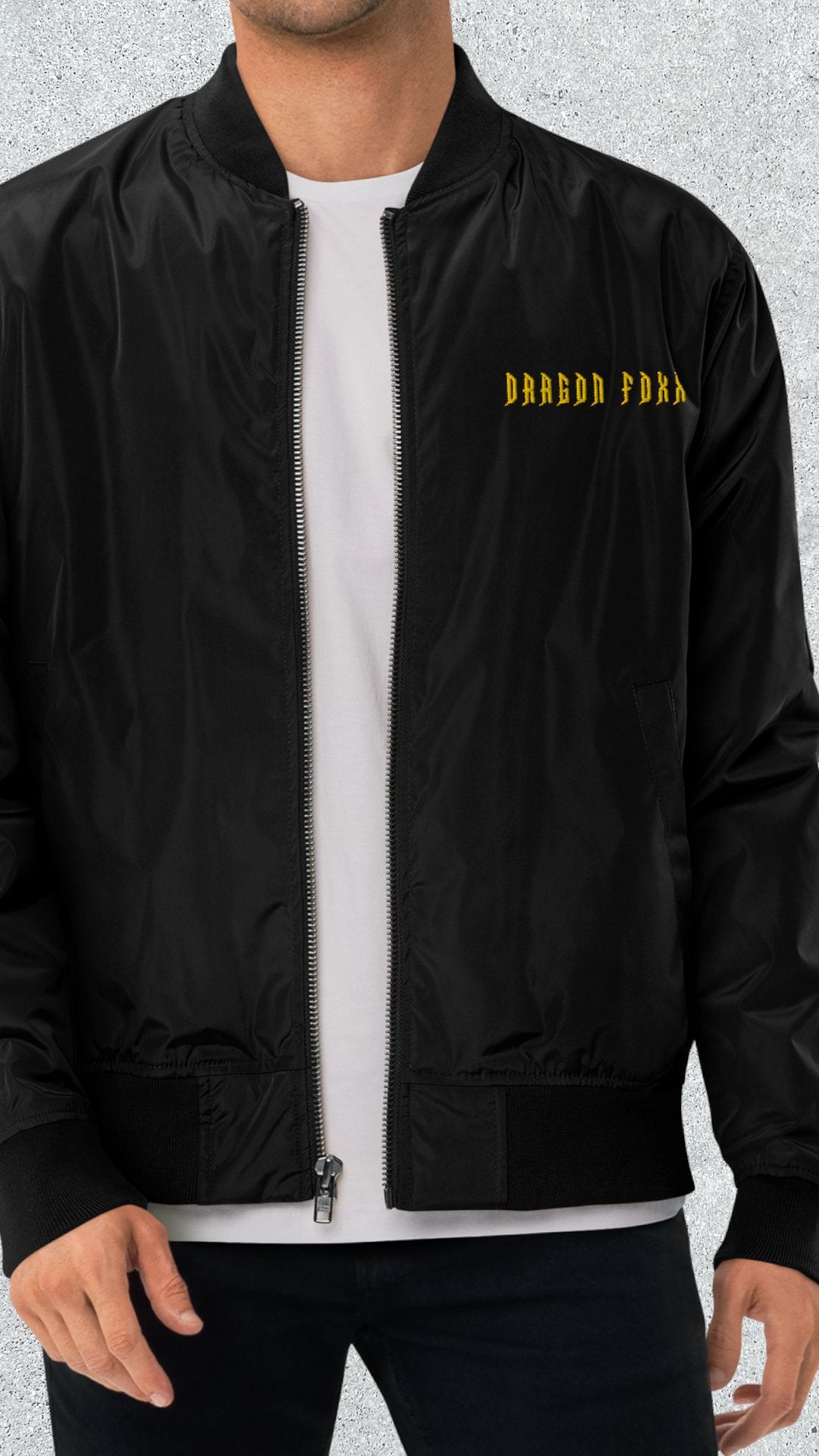 Dragon Foxx™ Black Premium Recycled Bomber JacketPremium Recycled Bomber Jacket5505518_13544