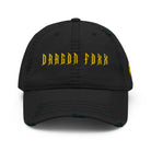Dragon Foxx™ Black/Yellow Distressed Dad HatDistressed Dad Hat3304472_10990