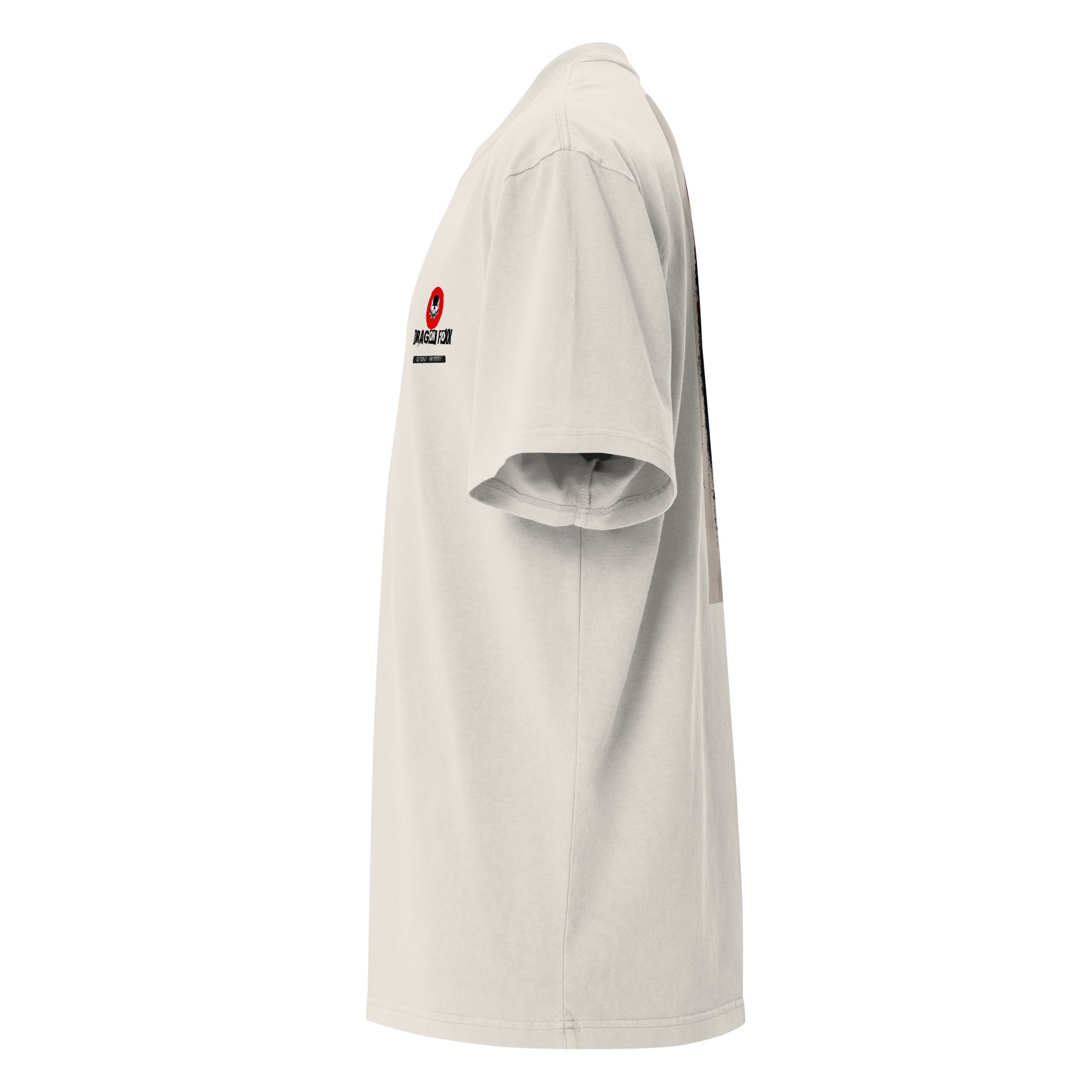 Dragon Foxx™ - Eclipse Isle - Men's Bone Oversized Faded T-ShirtMen's T-Shirts7344420_17570