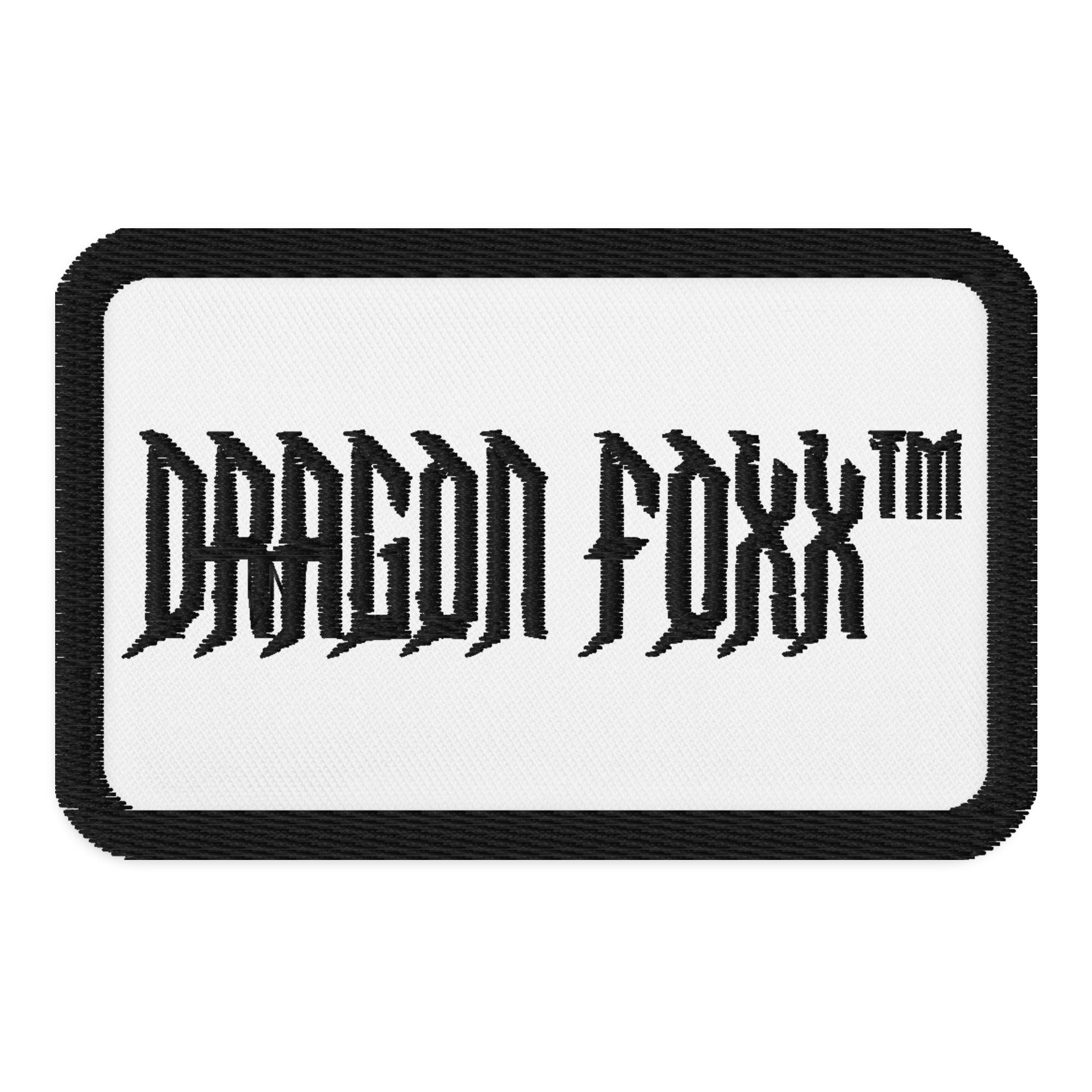 Dragon Foxx™ Embroidered White and Black PatchDragon Foxx™ Embroidered White Patch3662437_15565