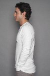 Dragon Foxx™ Men's White Long Sleeve HenleyMen's Long Sleeve T-shirtAPQ - 4372935S6A0