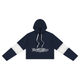 Vespera Reliquary Women’s Cropped Lace-Panel Hoodie
