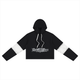 Vespera Reliquary Women’s Cropped Lace-Panel Hoodie
