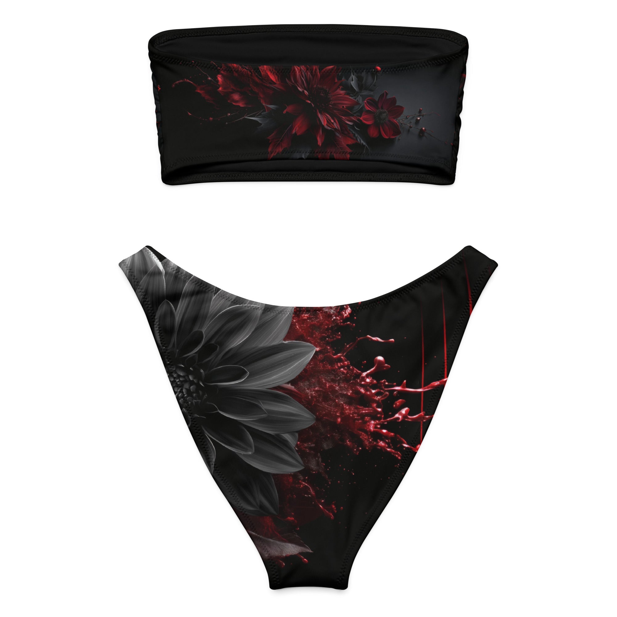 A Vow Written in Petals Eco Bandeau BikiniEco Bandeau Bikini SetsProduct mockup9795200_22671