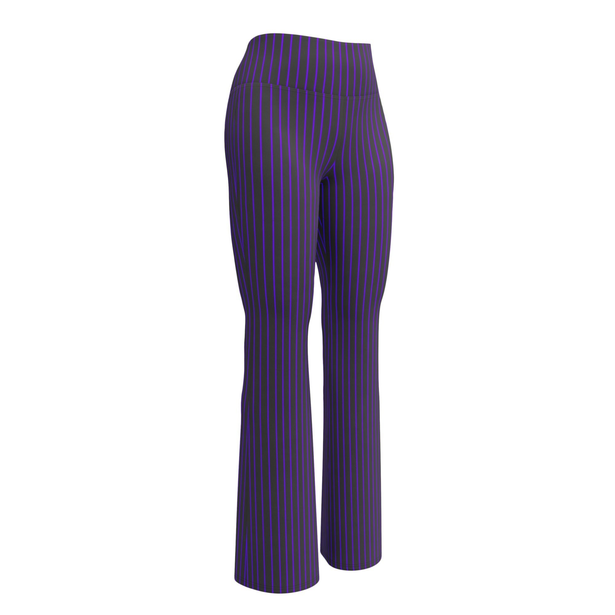 Amethyst Noire Pinstripe Flare LeggingsFlare LeggingsProduct mockup9666416_19331