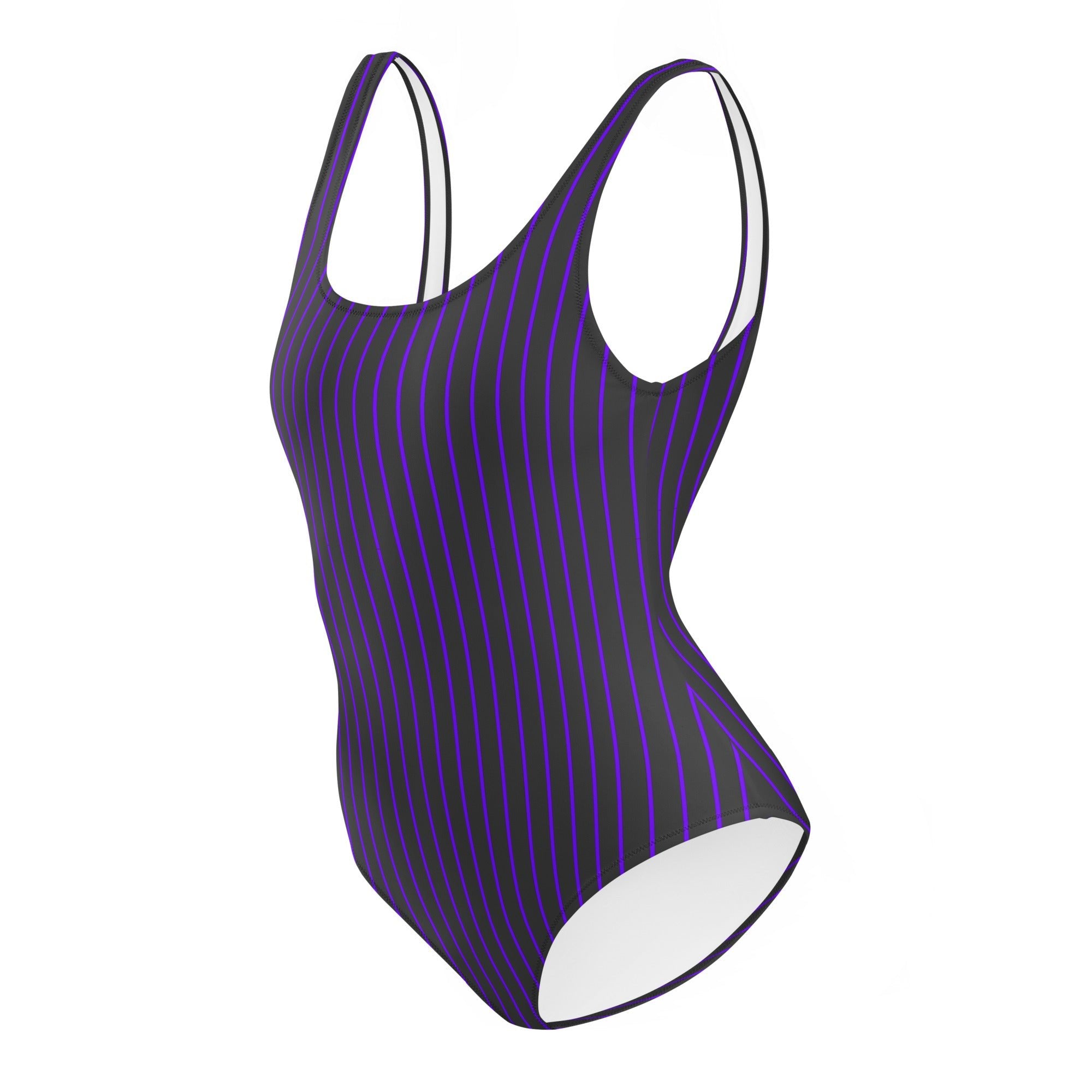 Amethyst Noire Pinstripe One - Piece SwimsuitOne - Piece SwimsuitProduct mockup6467986_9014
