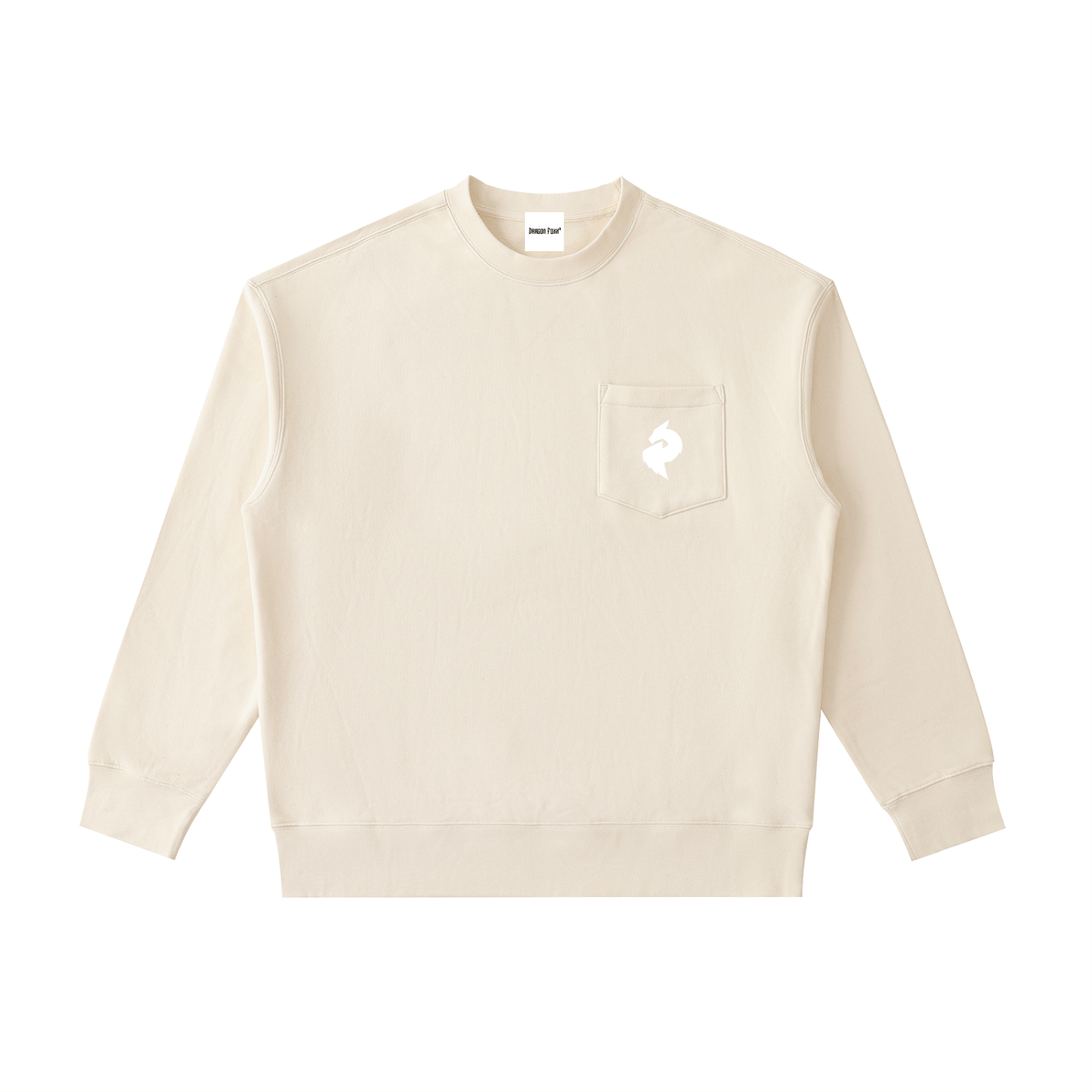 Apricot Heavyweight Patch Pocket Crewneck SweatshirtHeavyweight Patch Pocket Crewneck SweatshirtApricot Heavyweight Patch Pocket Crewneck Sweatshirt251017PODRA1532001