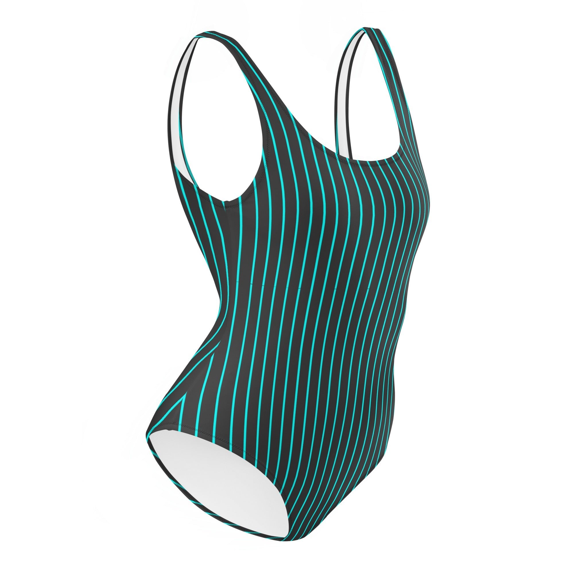 Azure Noire Pinstripe One - Piece SwimsuitOne - Piece SwimsuitProduct mockup7979654_9014