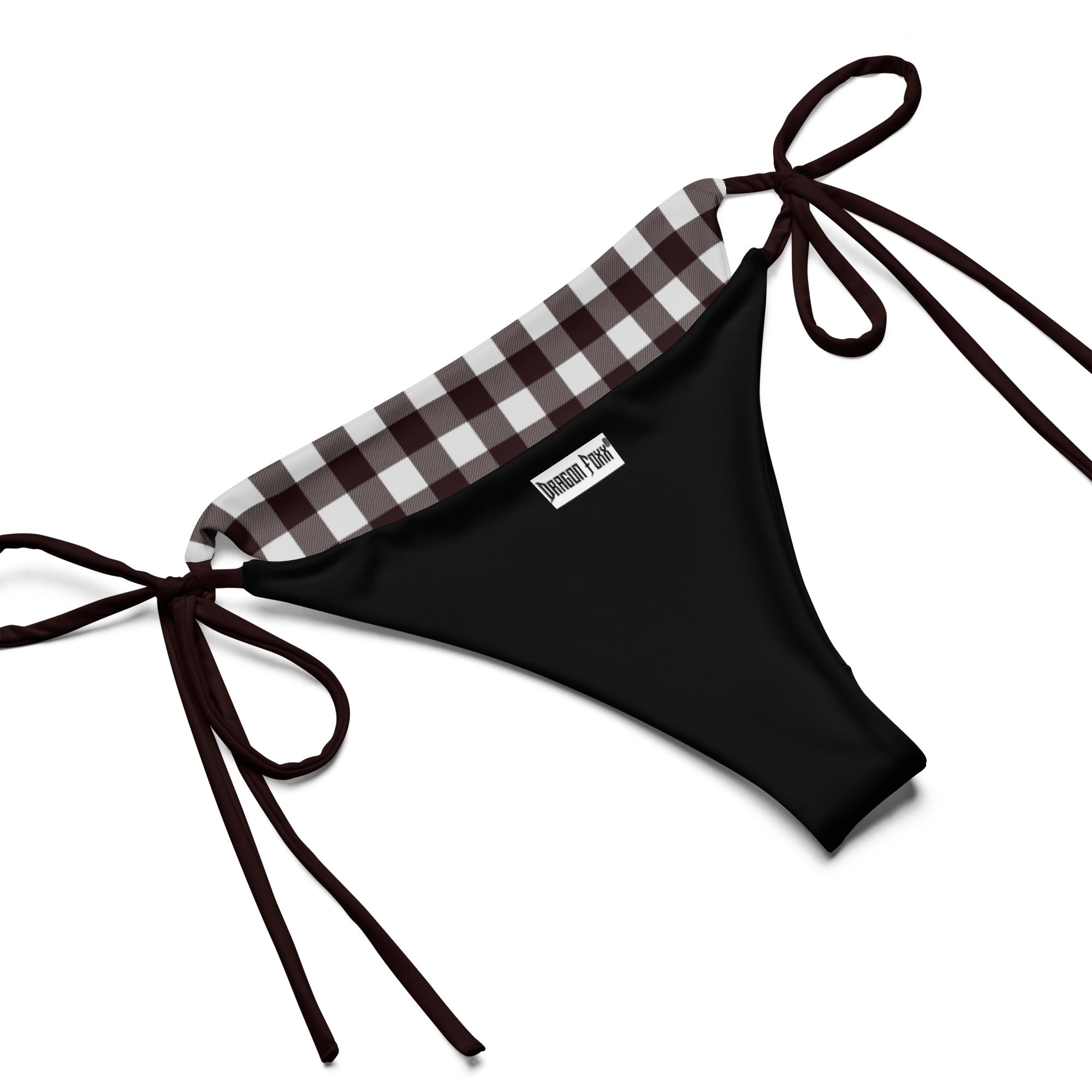 Black and White Plaid Eco String BikiniEco - String Bikini SetProduct mockup3290692_16553