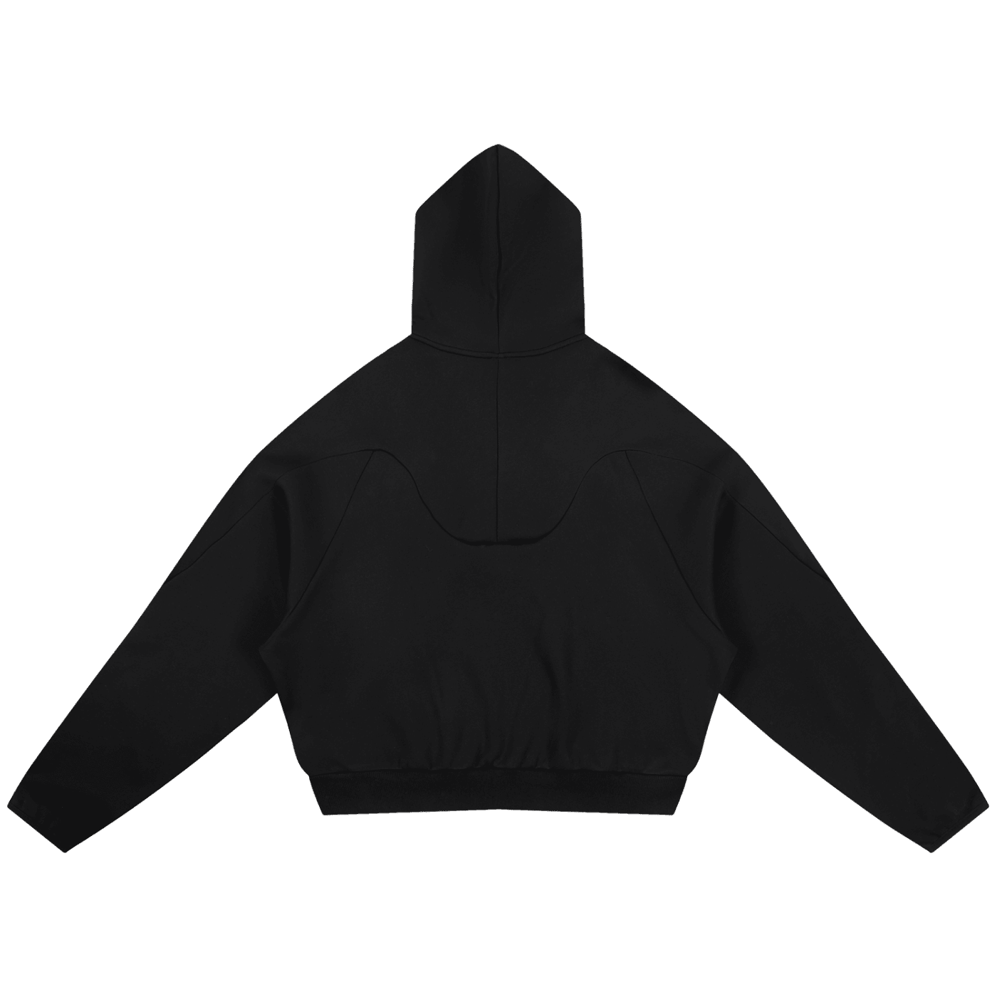 Black Curved Panel Raglan HoodieCurved Panel Raglan HoodieBlack Curved Panel Raglan Hoodie260112PODRB1321001