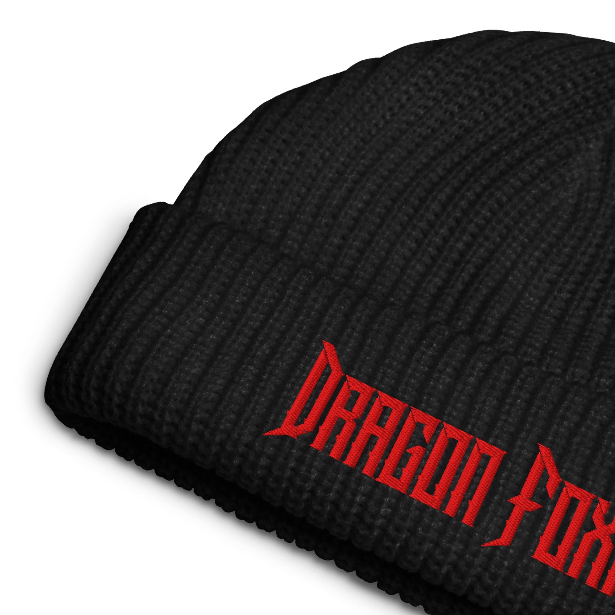 Black DF Red Fisherman beanieBeaniesProduct mockup7820625_20487