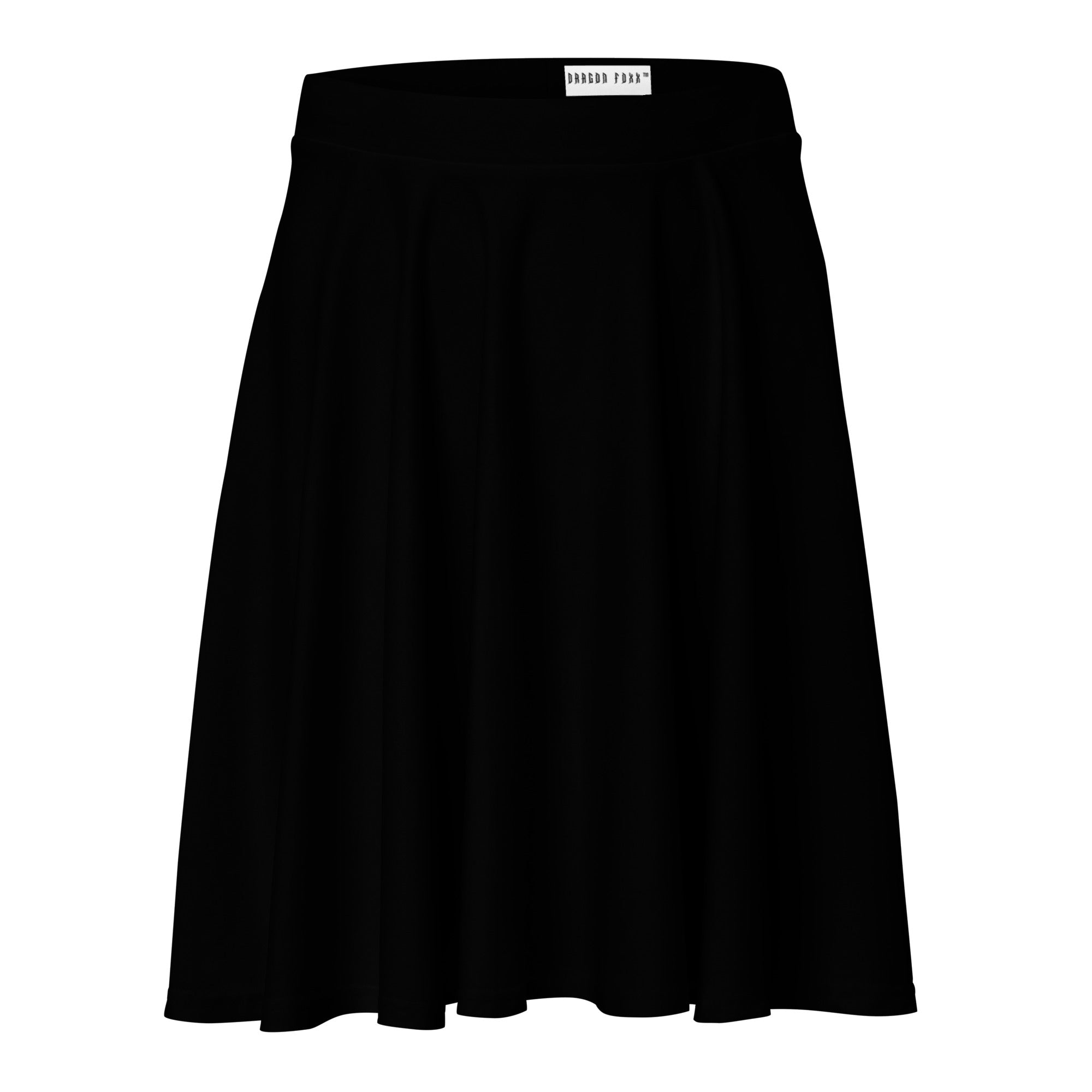 Black Skater Skirt - Skater Skirt - DRAGON FOXX™ - Black Skater Skirt - 8069339_9606 - XS - Black - Skater Skirt - Black - Black Skater Skirt - Black Skirt
