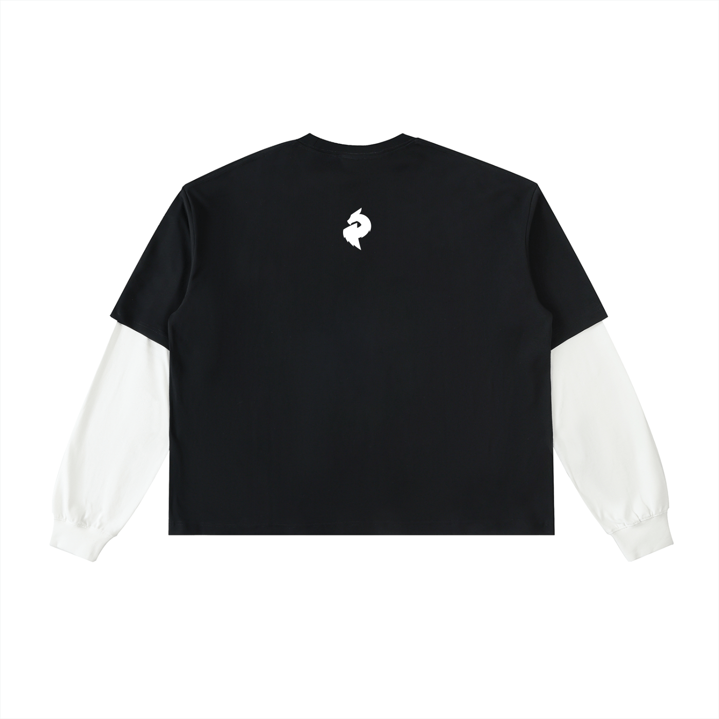 Black with White Layered Contrast Sleeve Cotton T-ShirtLayered Contrast Sleeve Cotton T-ShirtBlack with White Layered Contrast Sleeve Cotton T-Shirt251010PODPR1155001