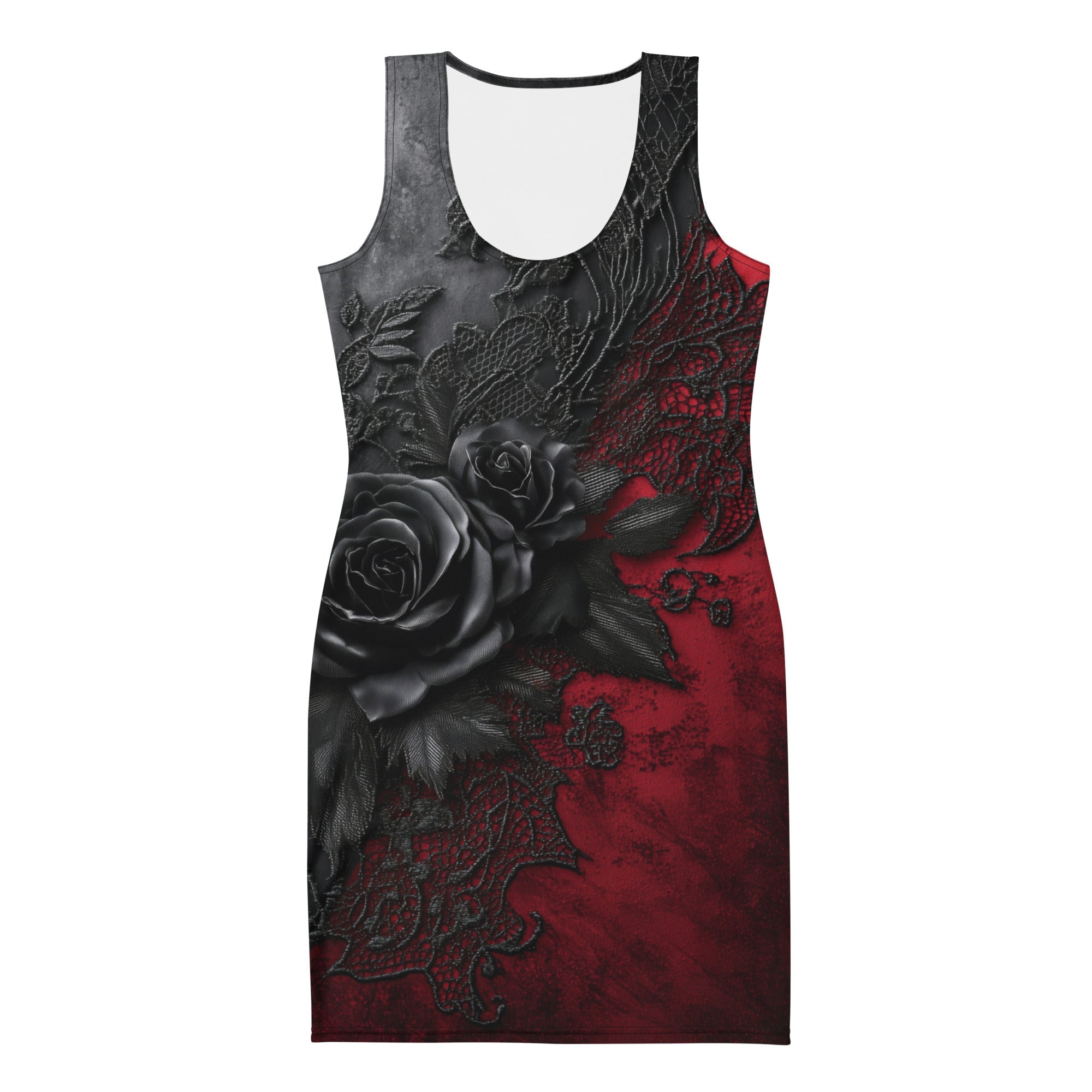 Blackrose Velvet Bodycon Dress Floral / XL Blackrose Velvet Bodycon Dress Floral / XL