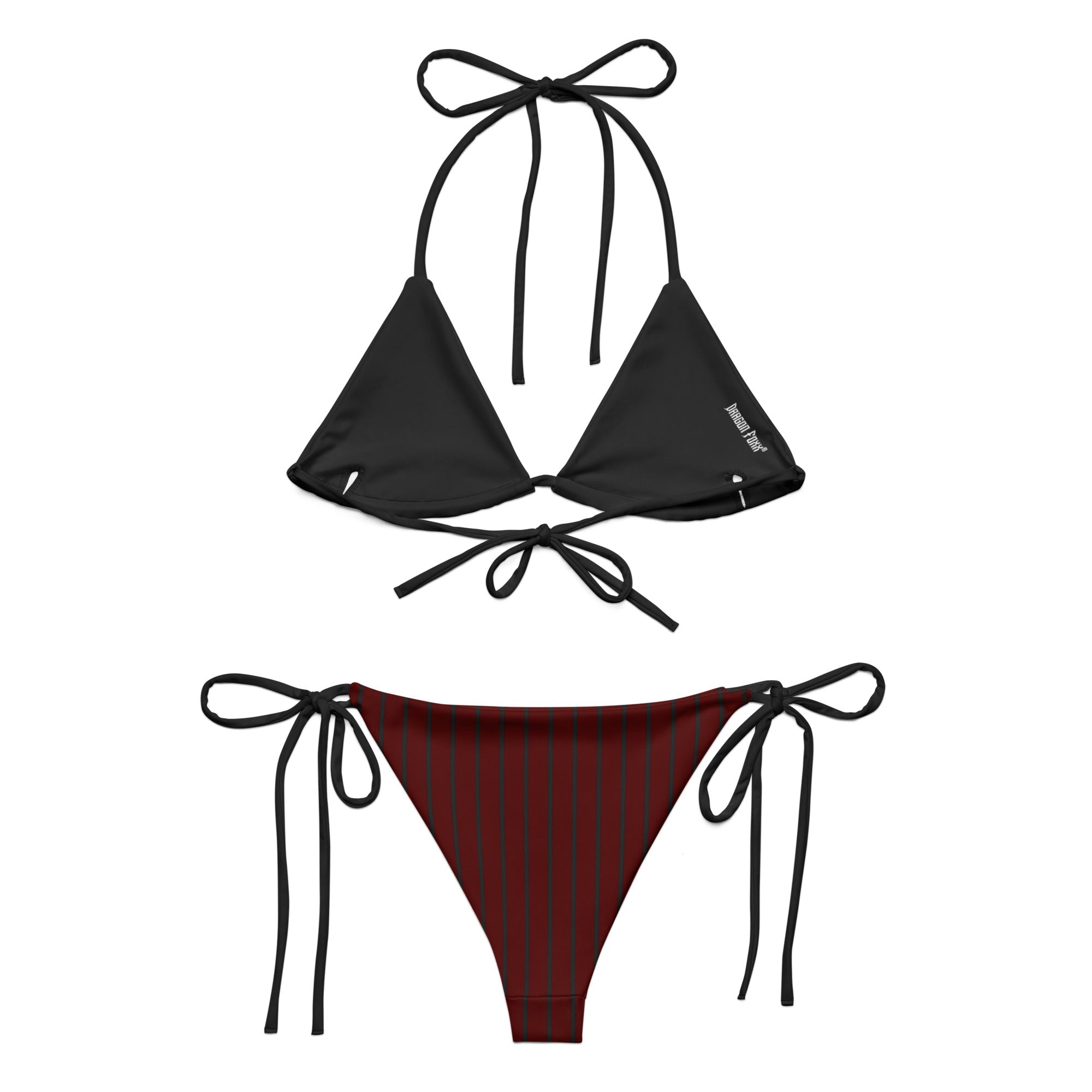 Bordeaux Noire Pinstripe Eco String BikiniEco String BikiniProduct mockup6970978_16553