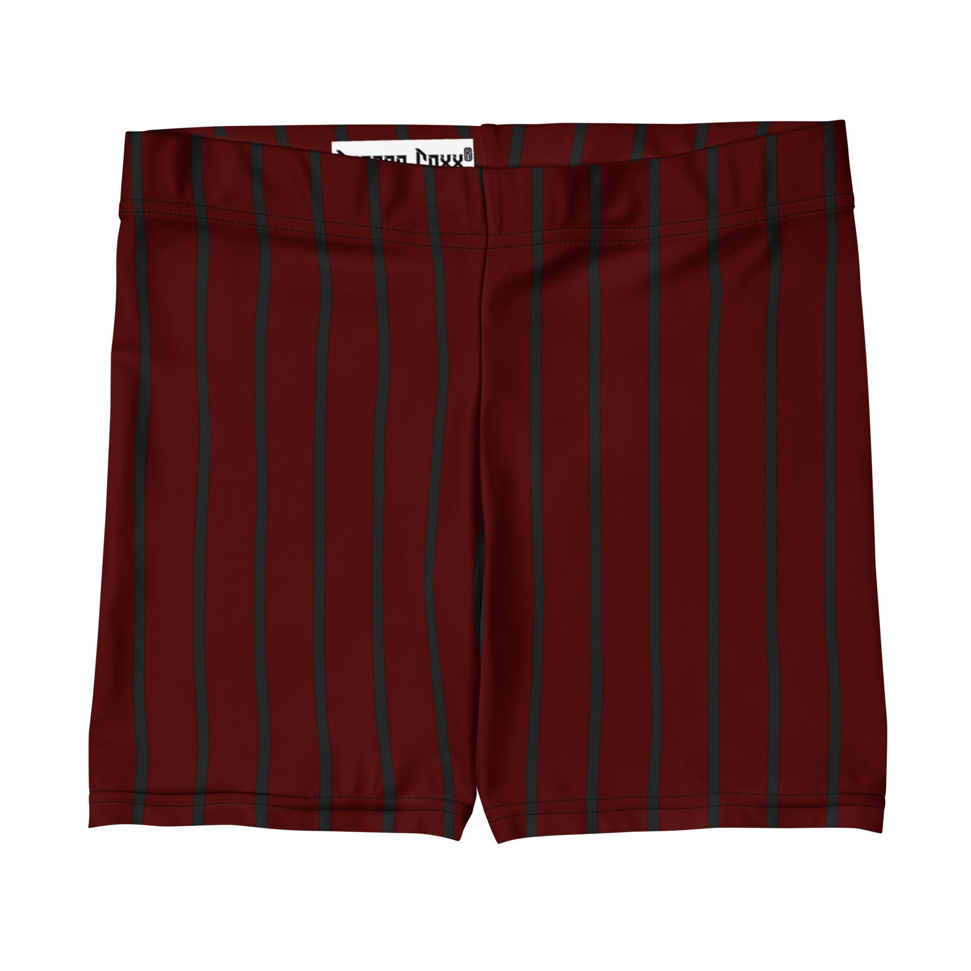 Bordeaux Noire Pinstripe Gym ShortsWomen's Gym ShortsProduct mockup3967332_9296