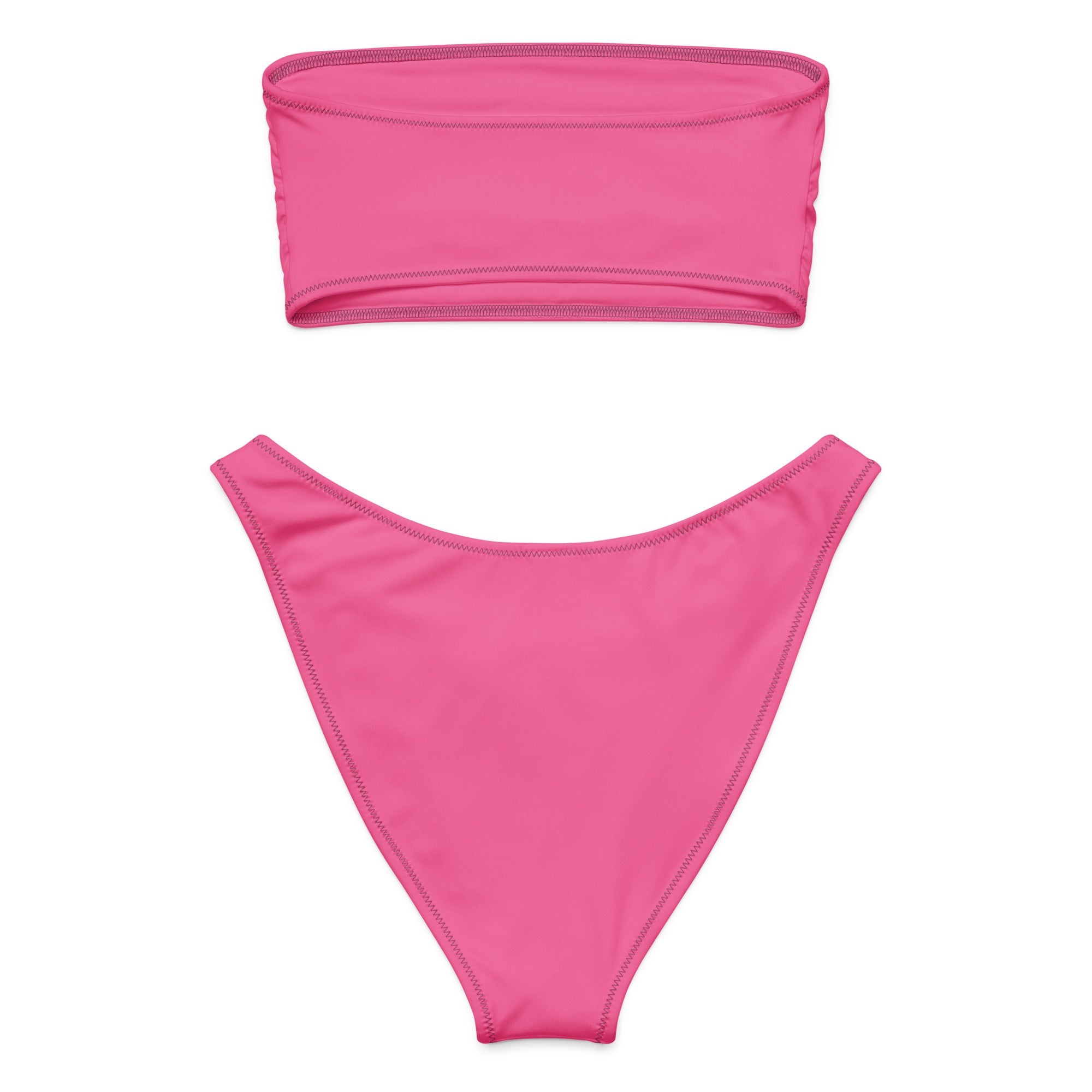 Brilliant Rose Eco Bandeau BikiniEco Bandeau Bikini SetsProduct mockup4142658_22671