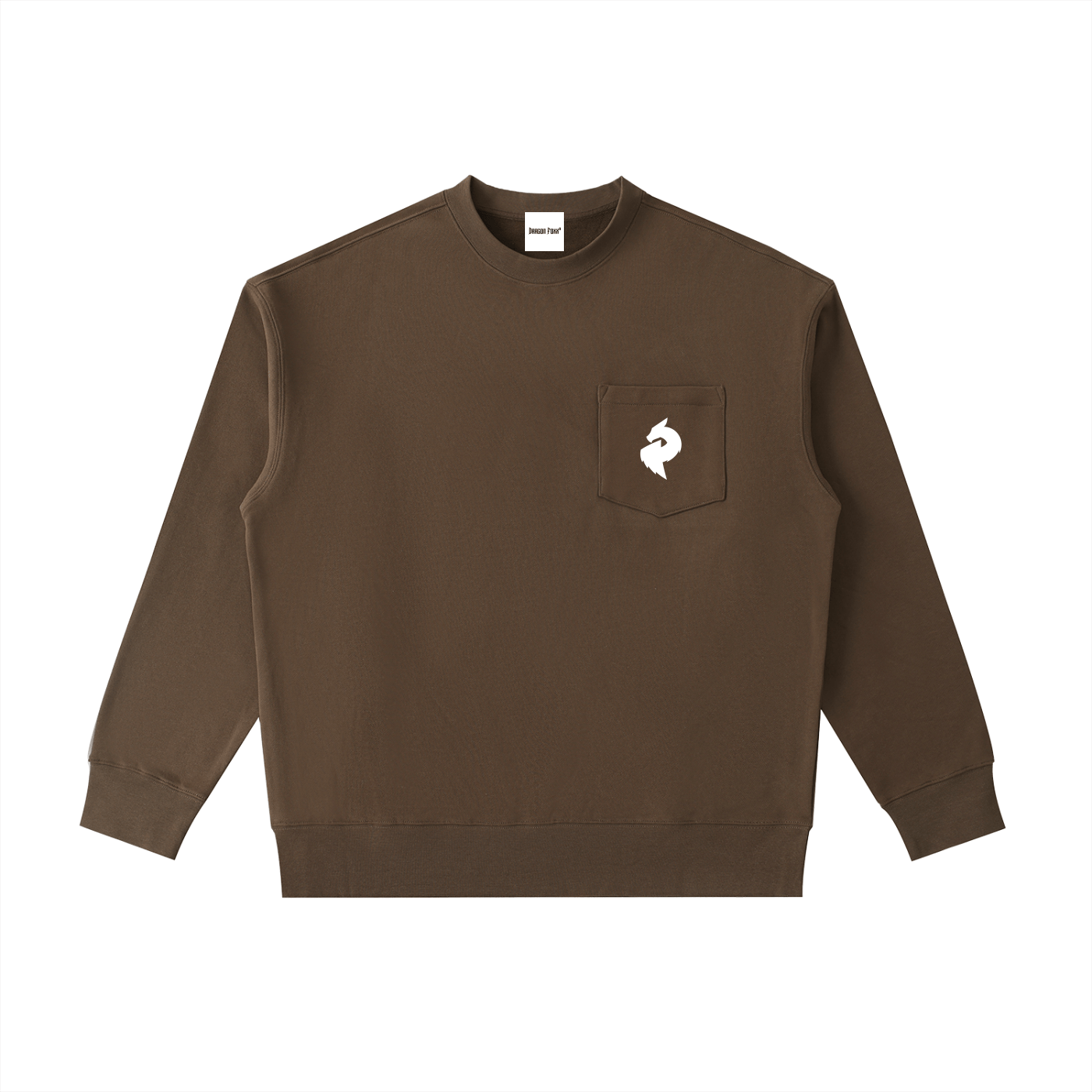Coffee Heavyweight Patch Pocket Crewneck SweatshirtHeavyweight Patch Pocket Crewneck SweatshirtCoffee Heavyweight Patch Pocket Crewneck Sweatshirt251017PODRA1595001
