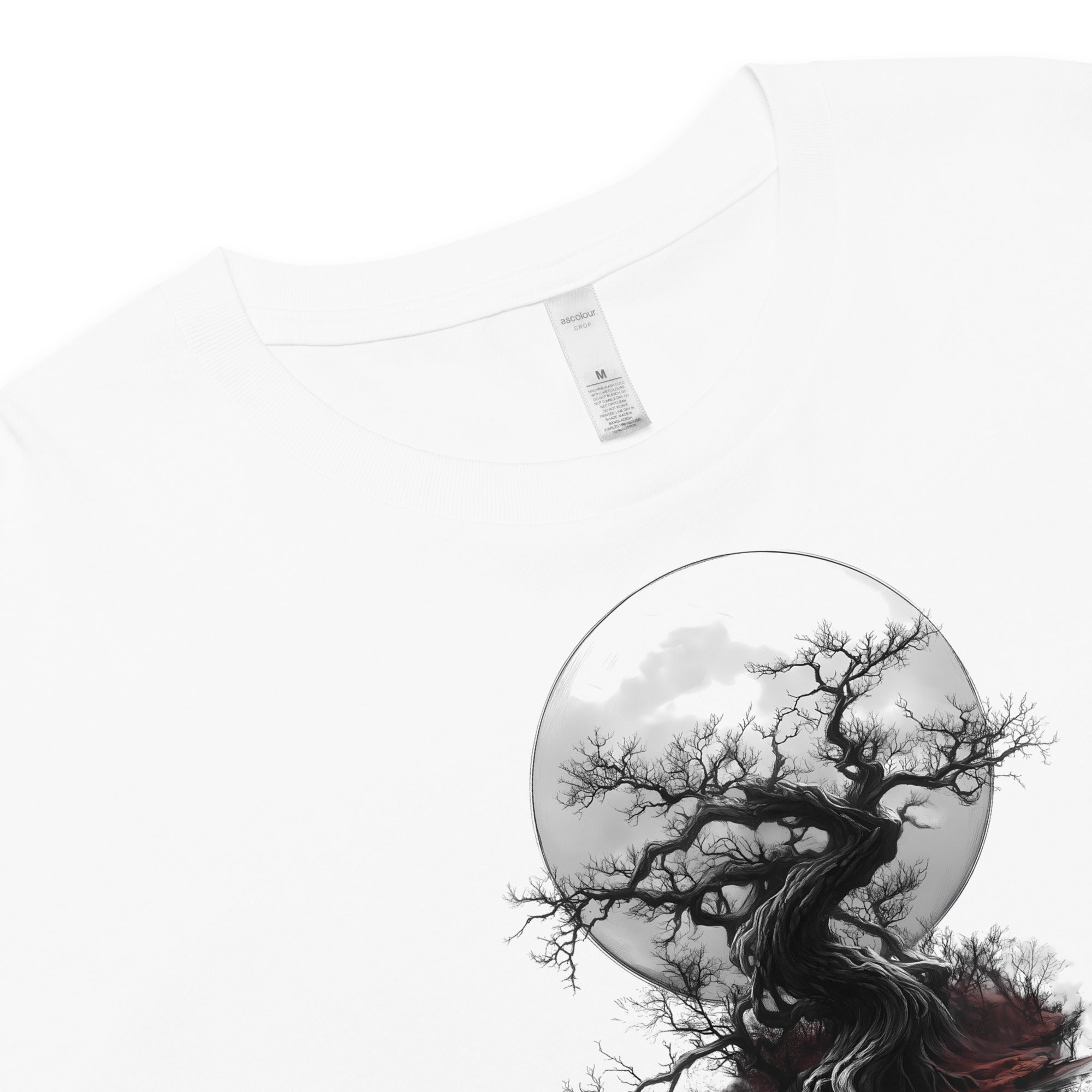 Cradle of Shadows White Crop TopCrop Top TeeProduct mockup3512064_16119