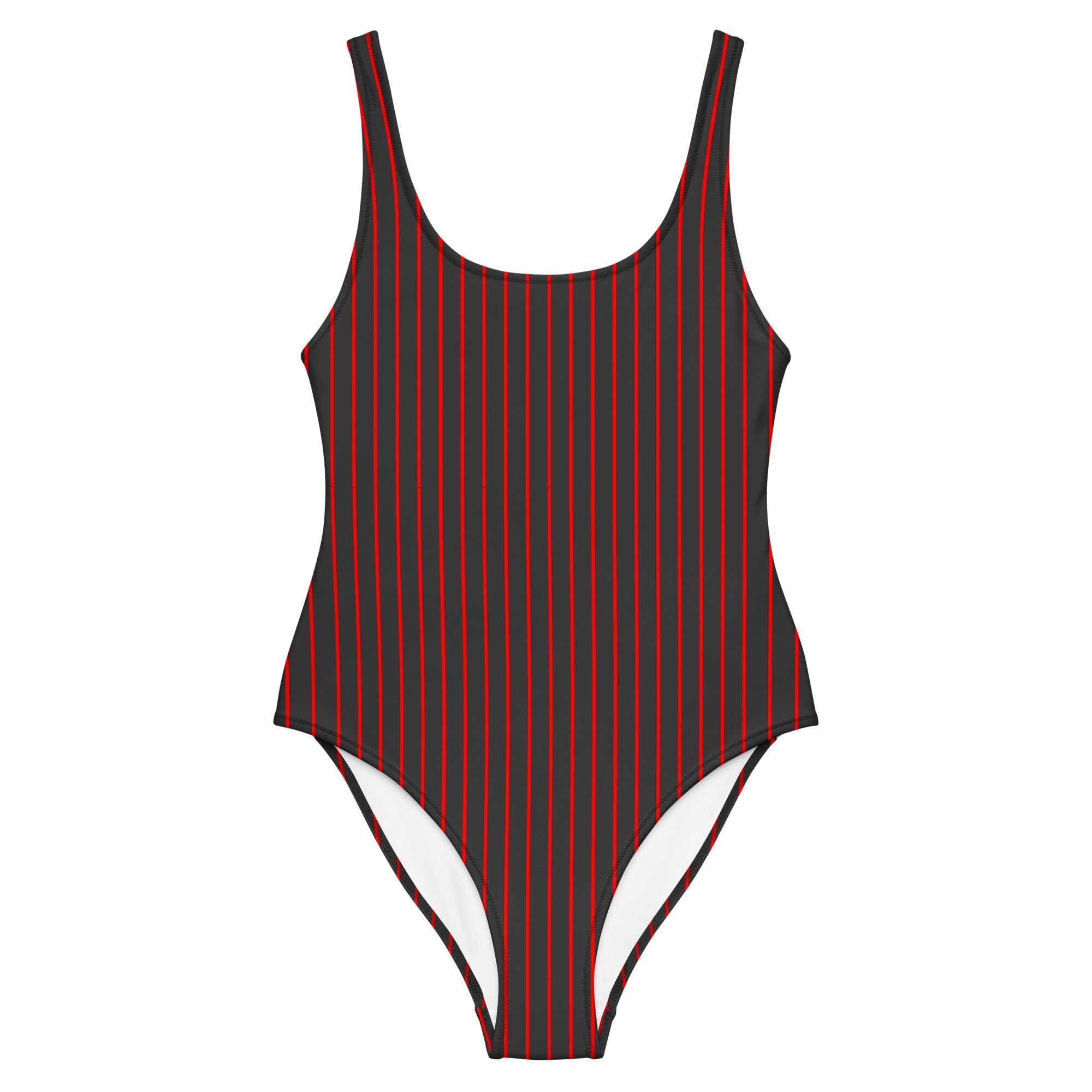 Crimson Noire Pinstripe One - Piece SwimsuitOne - Piece SwimsuitProduct mockup8446966_9014